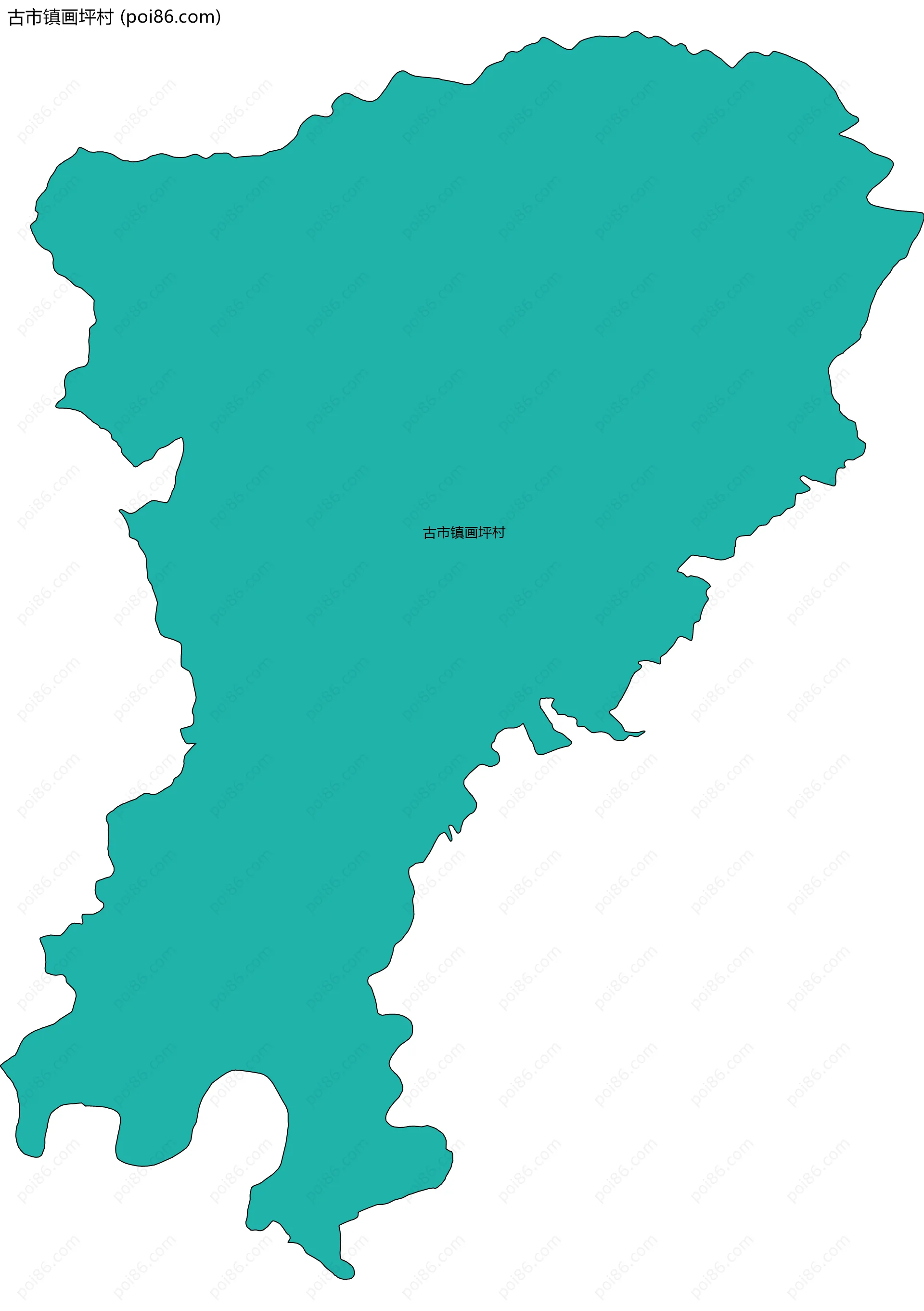 古市镇画坪村边界地图