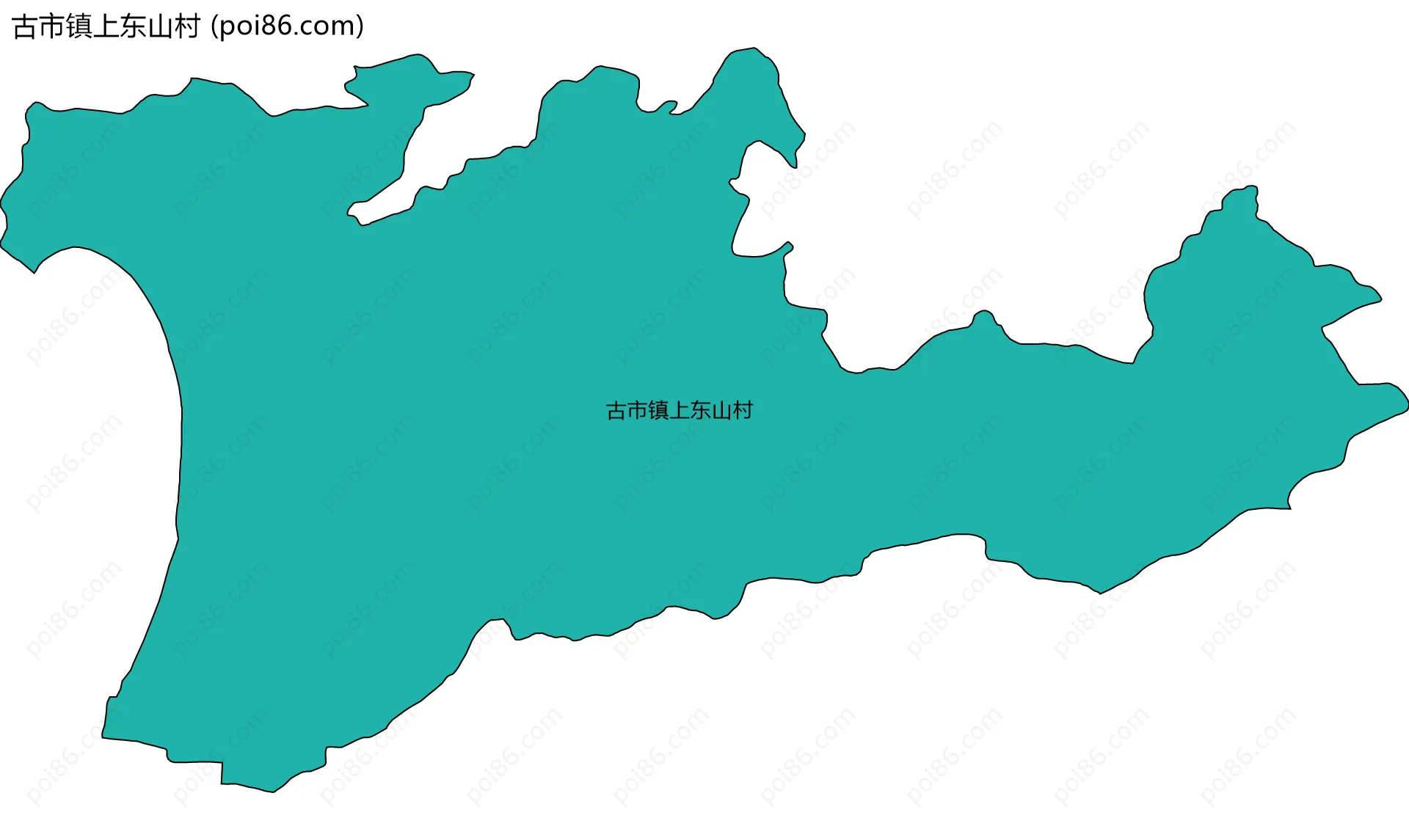 古市镇上东山村边界地图