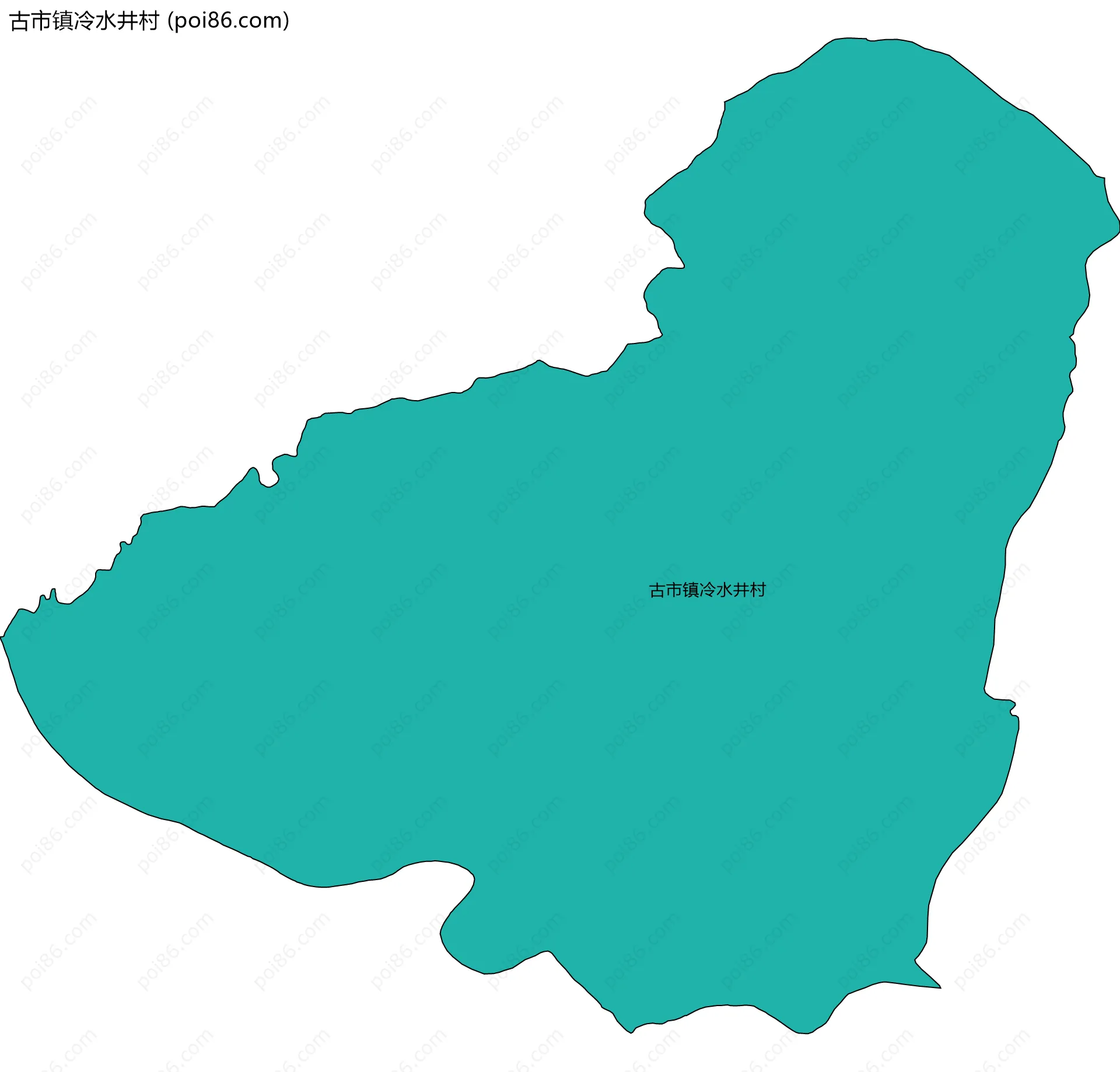 古市镇冷水井村边界地图