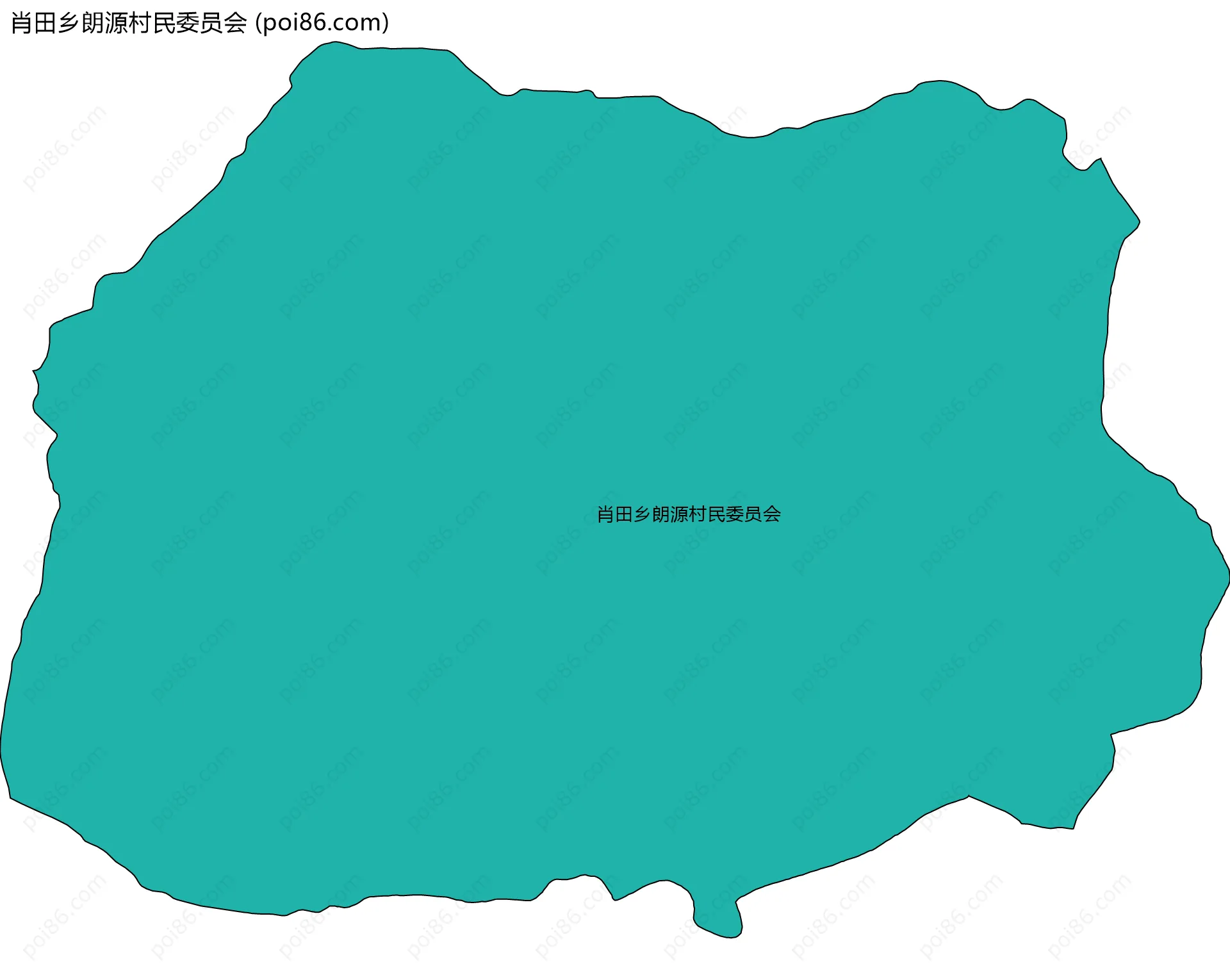 肖田乡朗源村民委员会边界地图