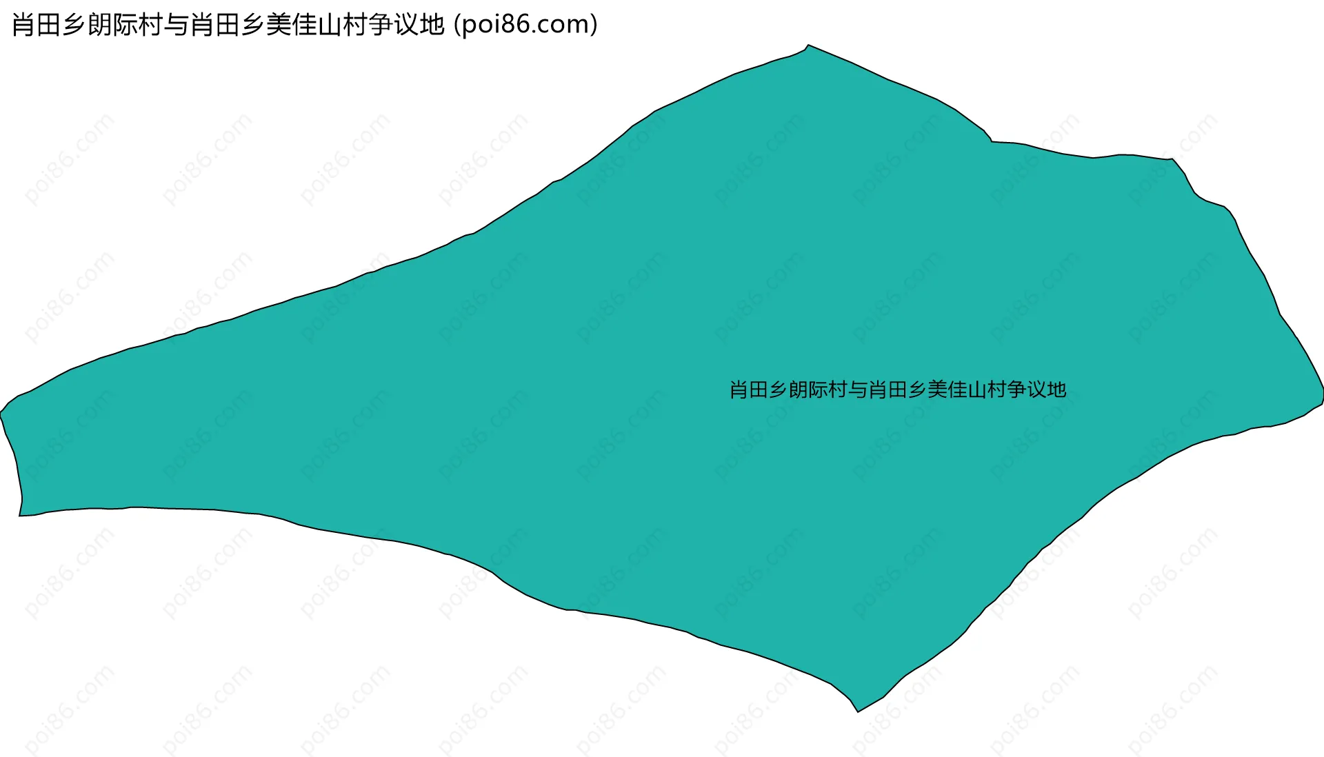 肖田乡朗际村与肖田乡美佳山村争议地边界地图