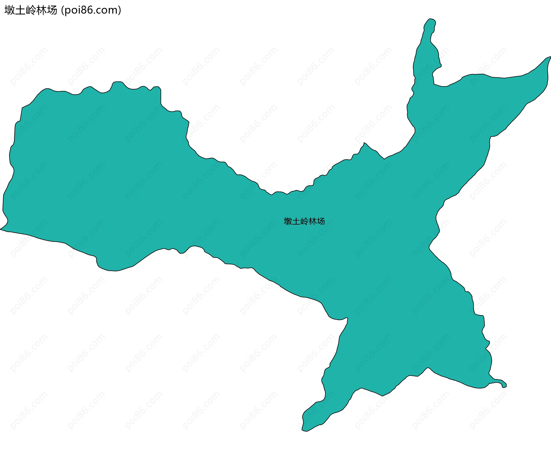 墩土岭林场边界地图