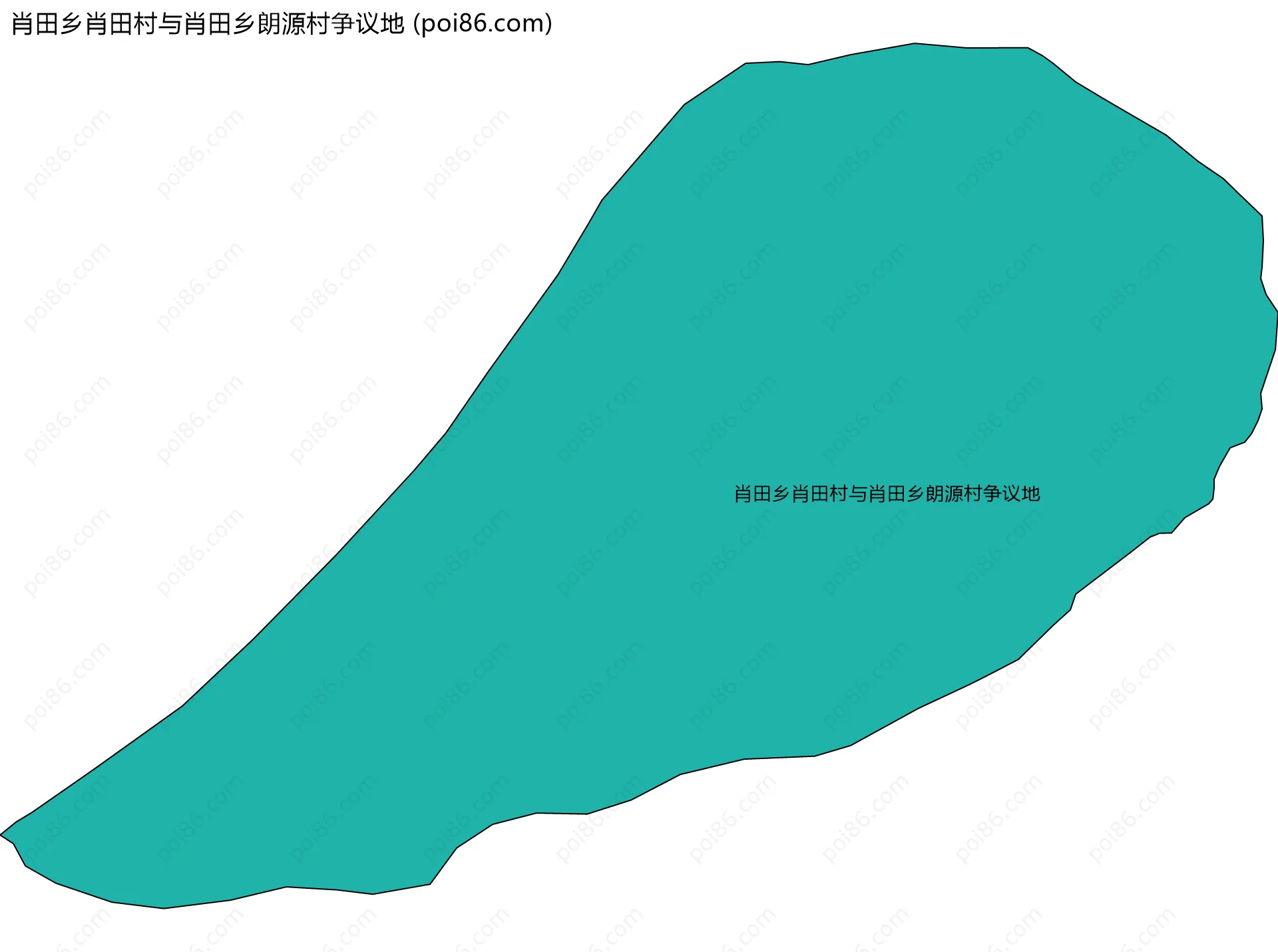 肖田乡肖田村与肖田乡朗源村争议地边界地图
