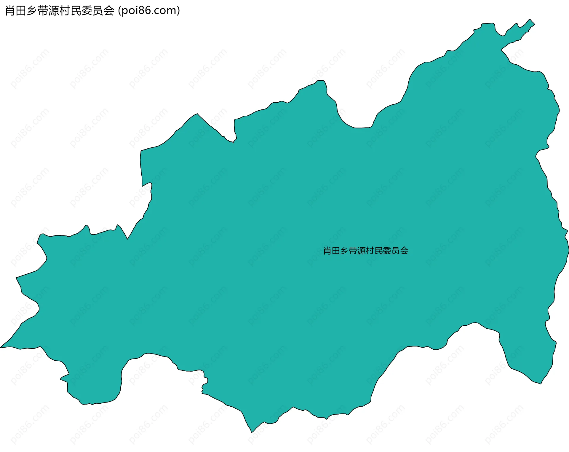 肖田乡带源村民委员会边界地图