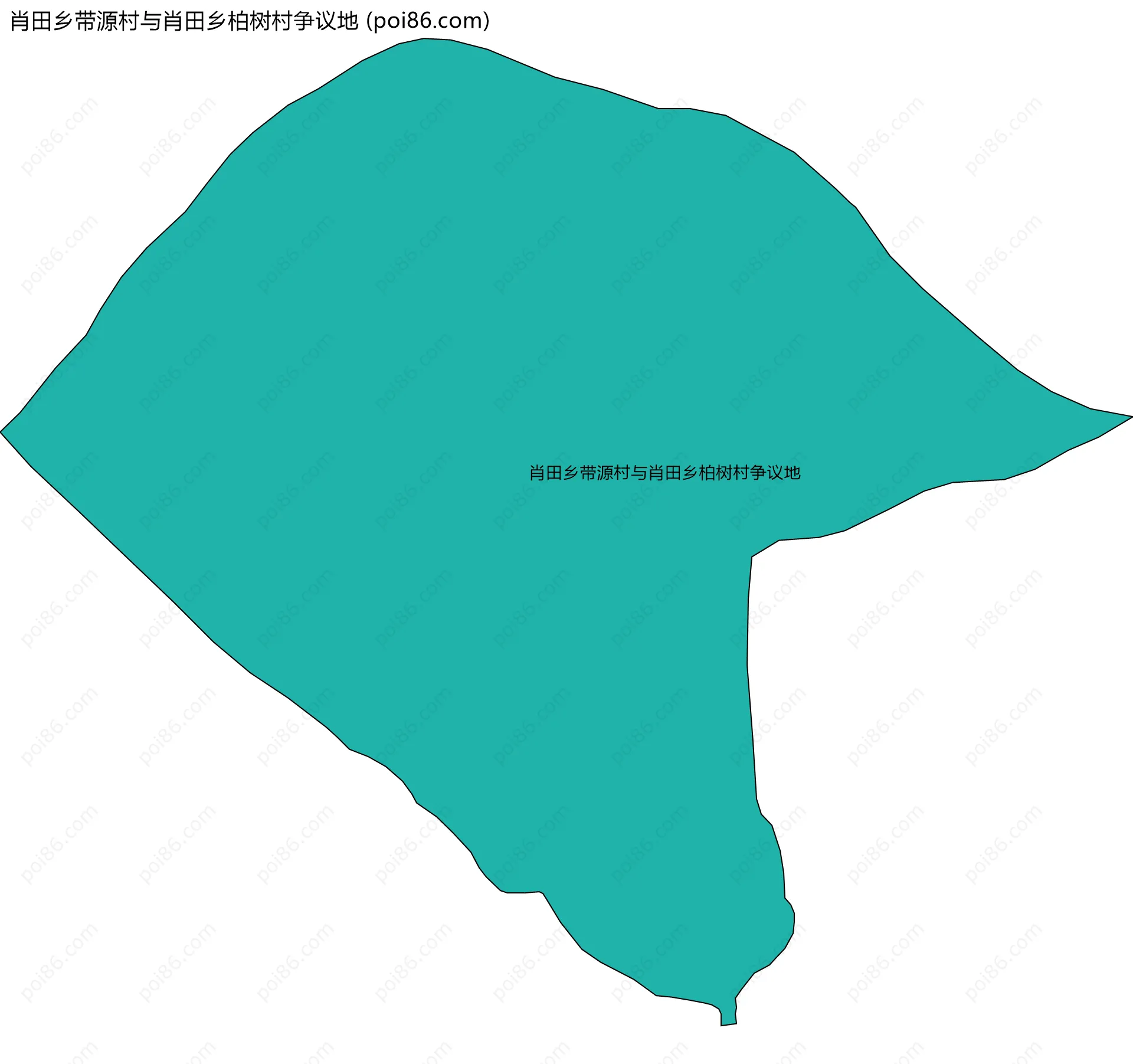 肖田乡带源村与肖田乡柏树村争议地边界地图