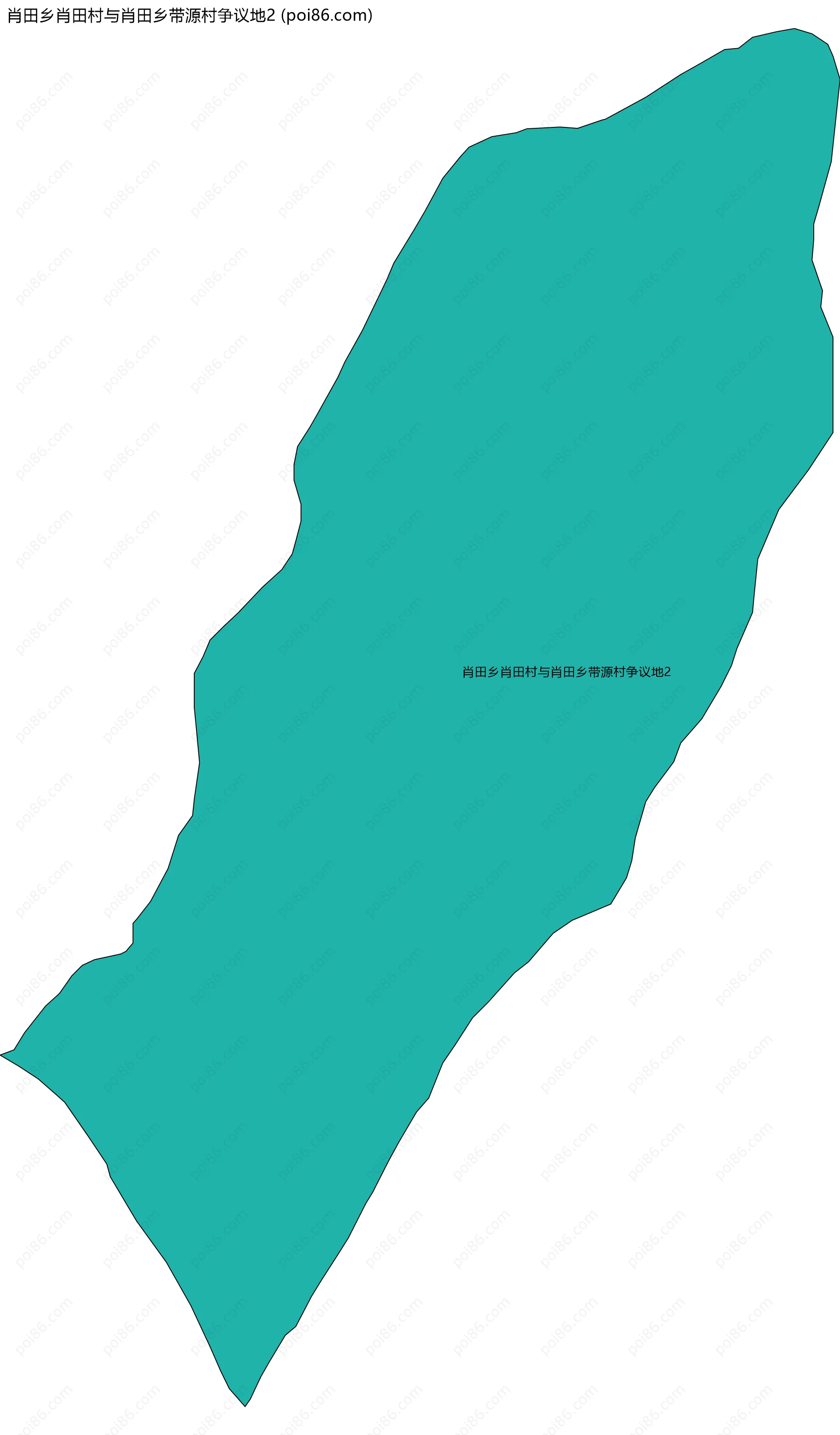 肖田乡肖田村与肖田乡带源村争议地2边界地图