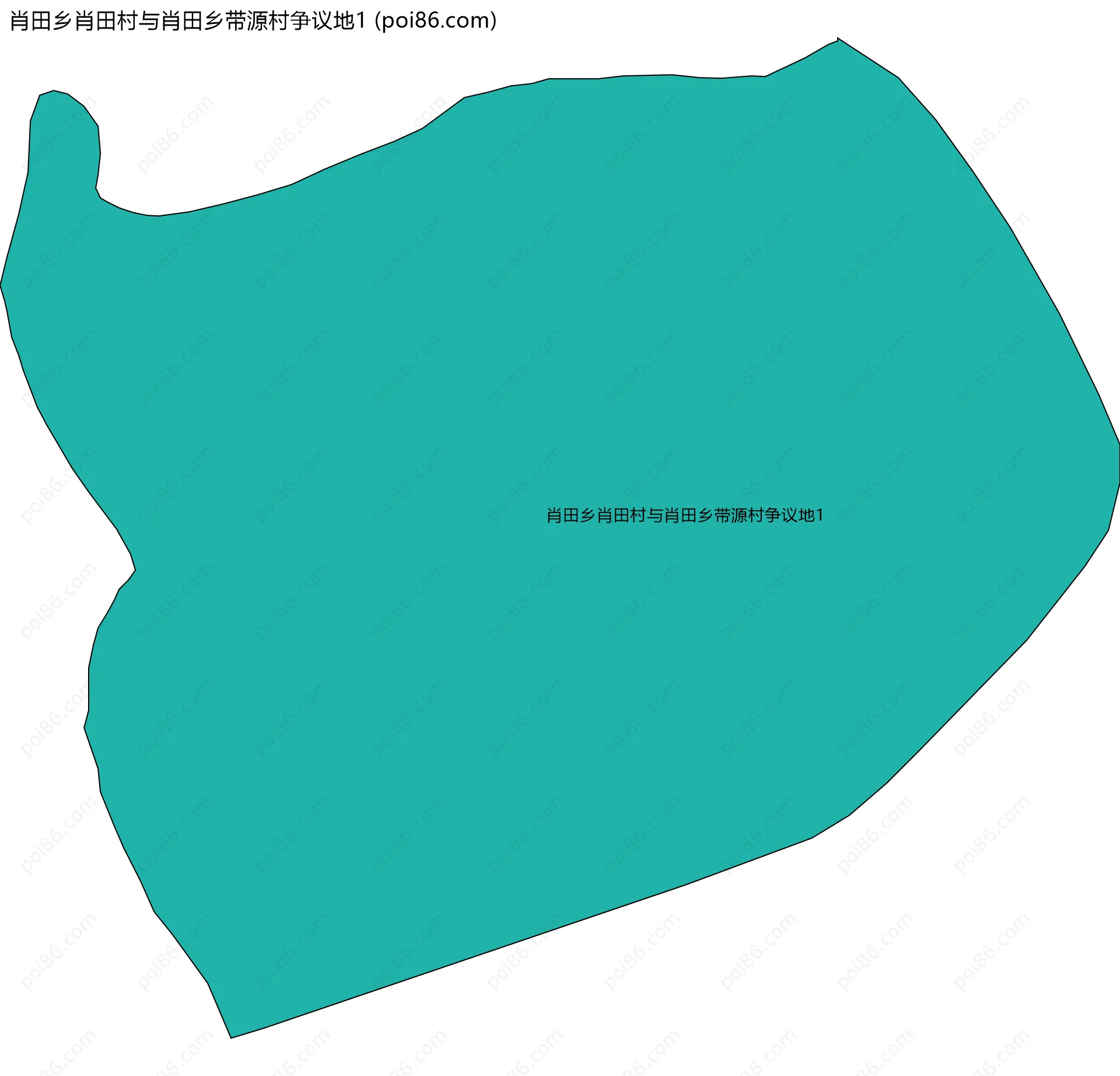 肖田乡肖田村与肖田乡带源村争议地1边界地图