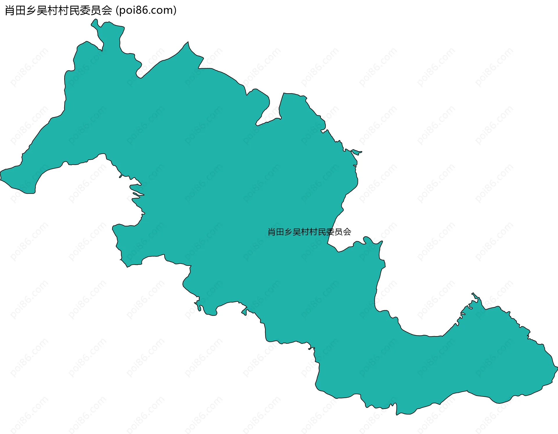 肖田乡吴村村民委员会边界地图