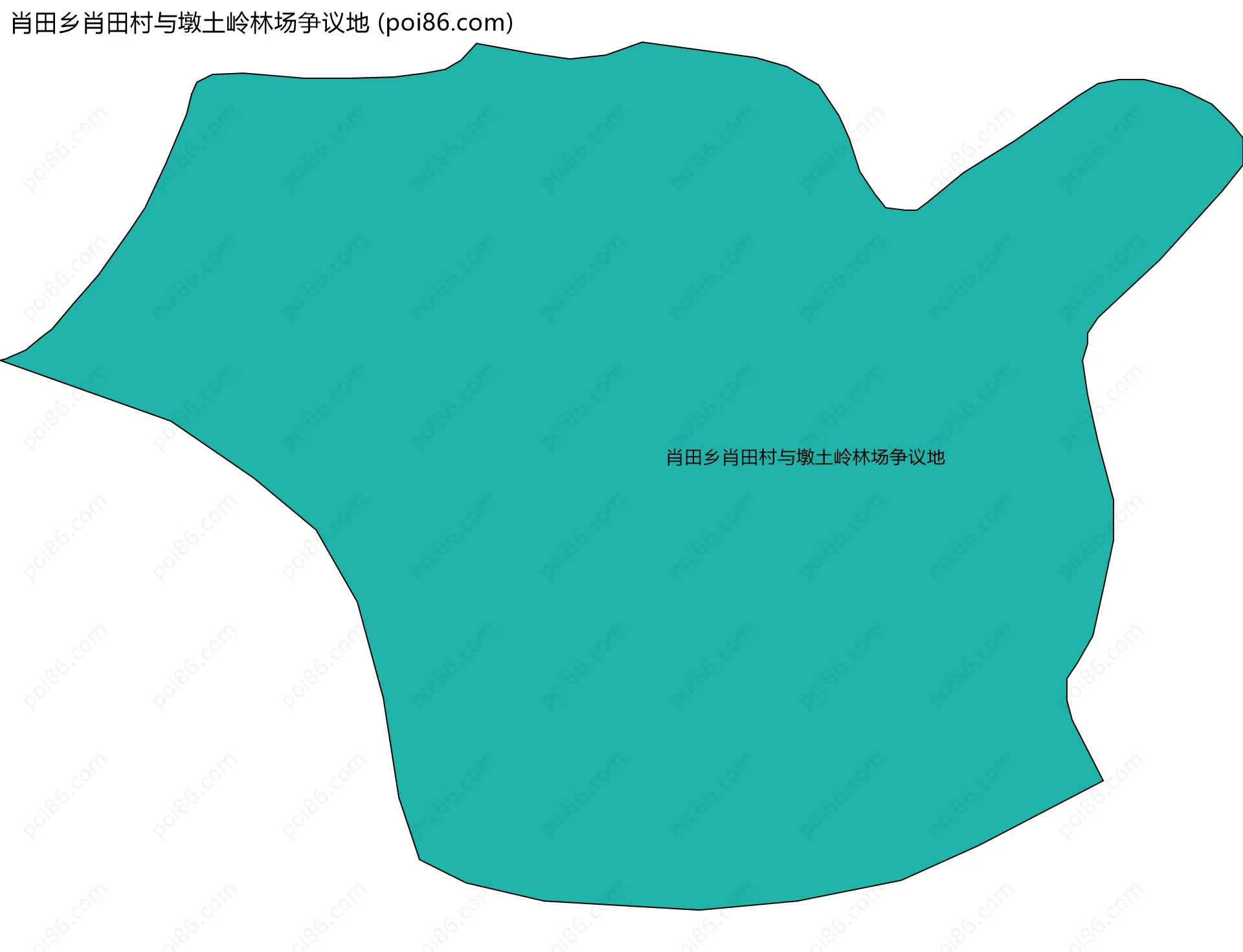 肖田乡肖田村与墩土岭林场争议地边界地图