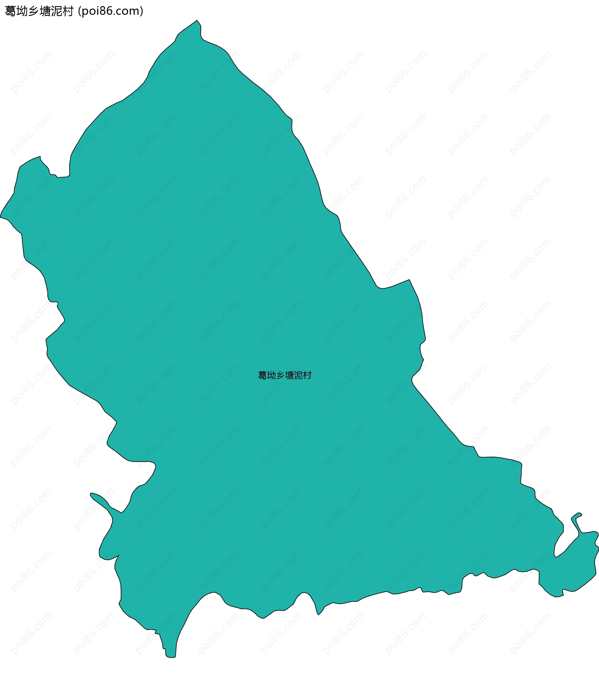 葛坳乡塘泥村边界地图