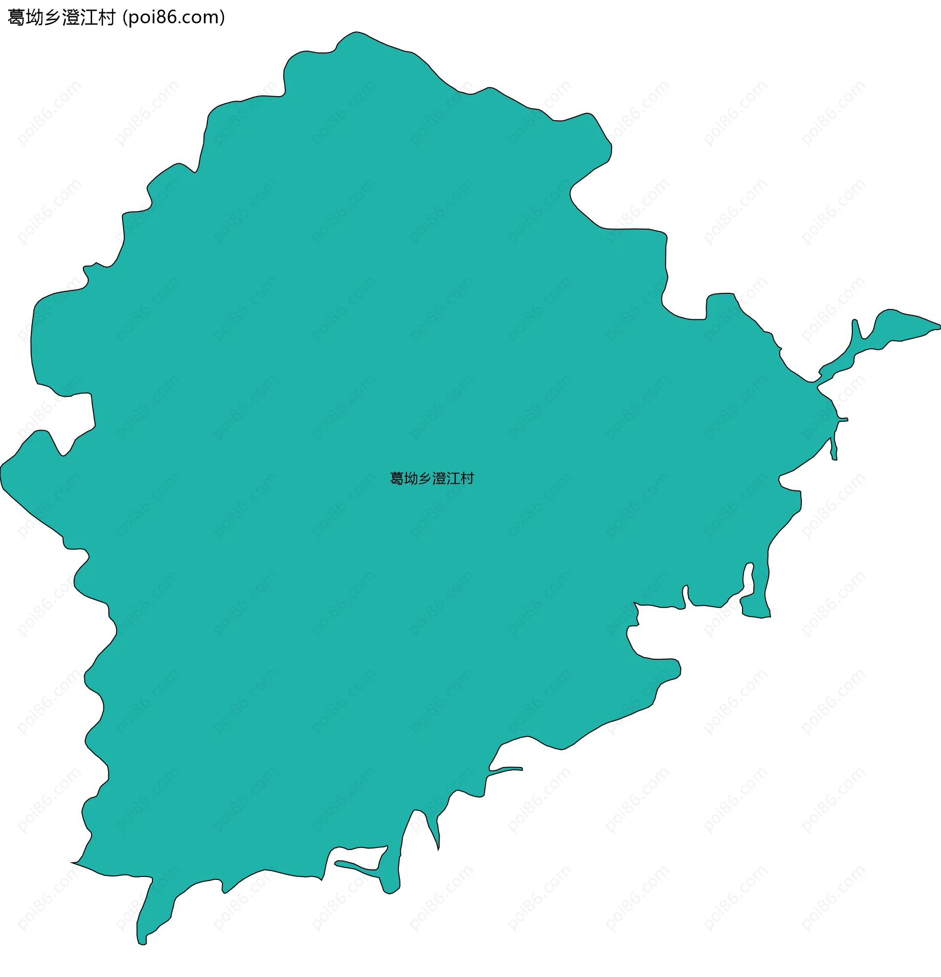 葛坳乡澄江村边界地图