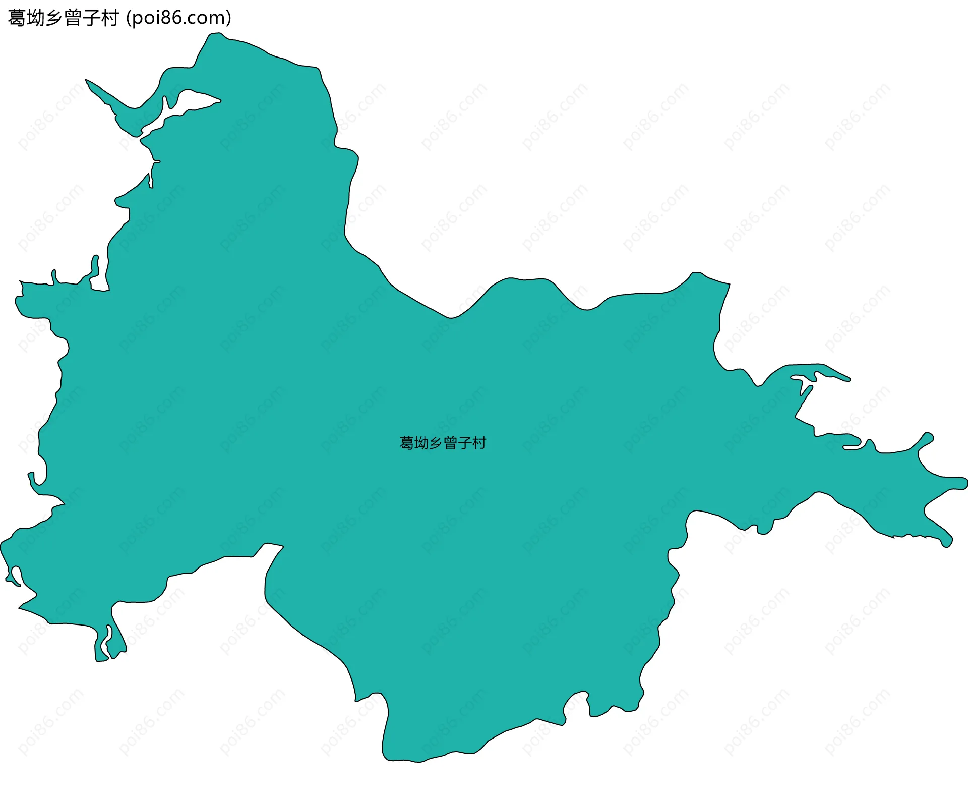 葛坳乡曾子村边界地图