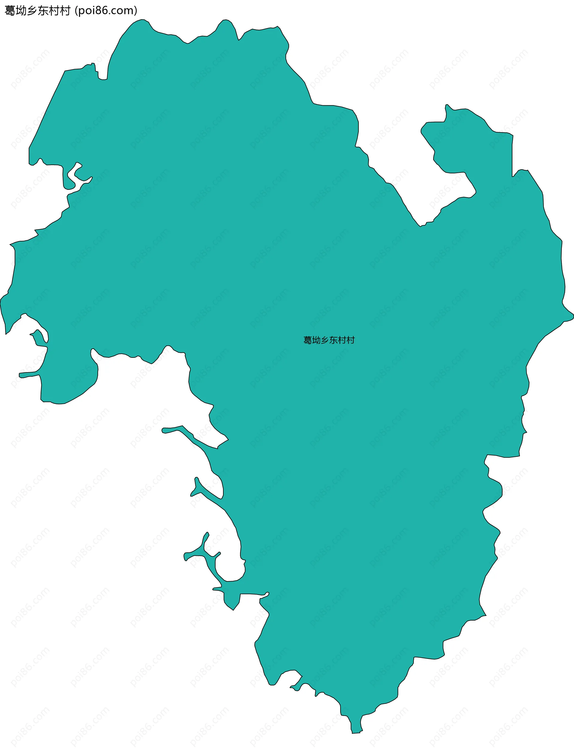 葛坳乡东村村边界地图