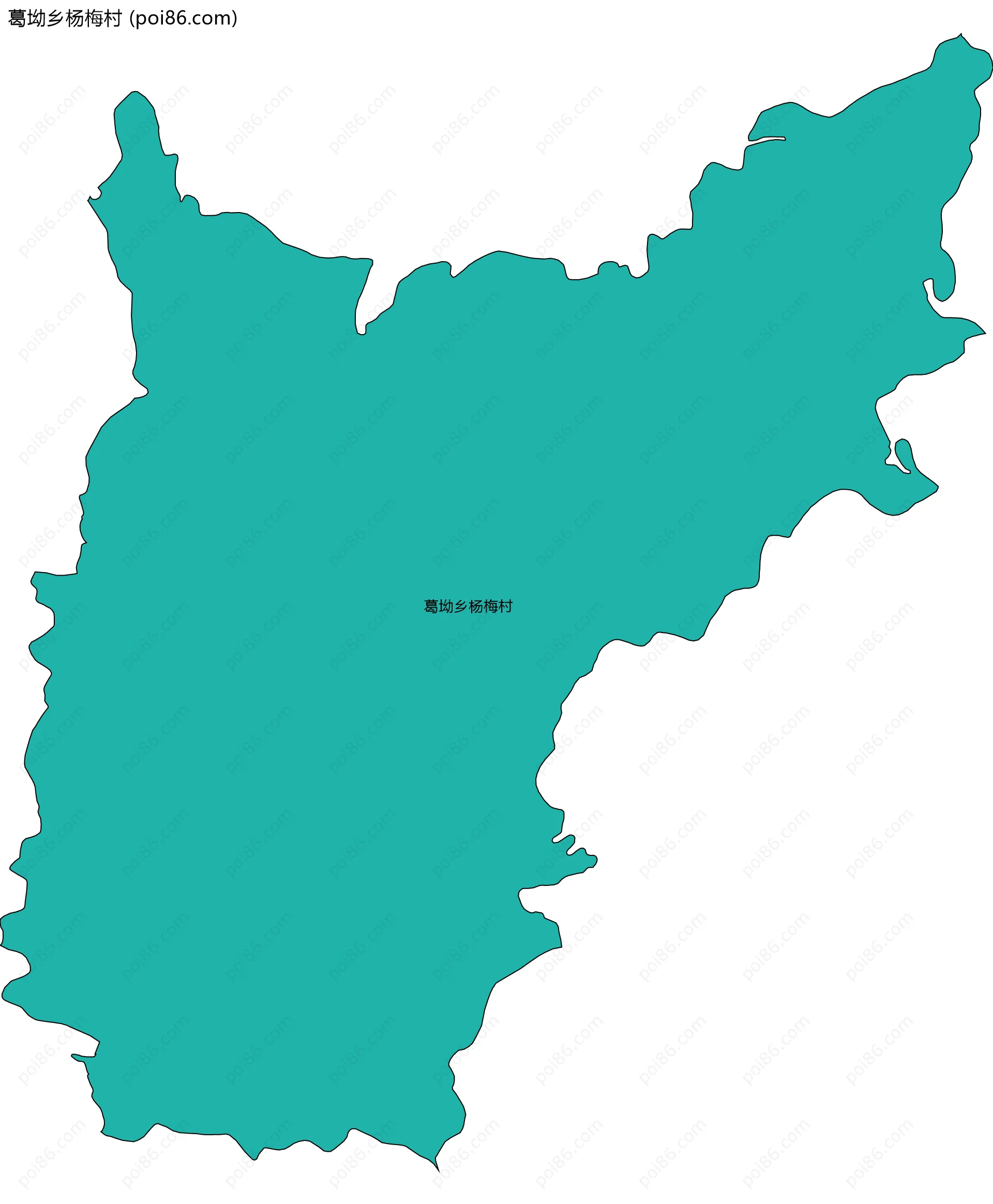 葛坳乡杨梅村边界地图