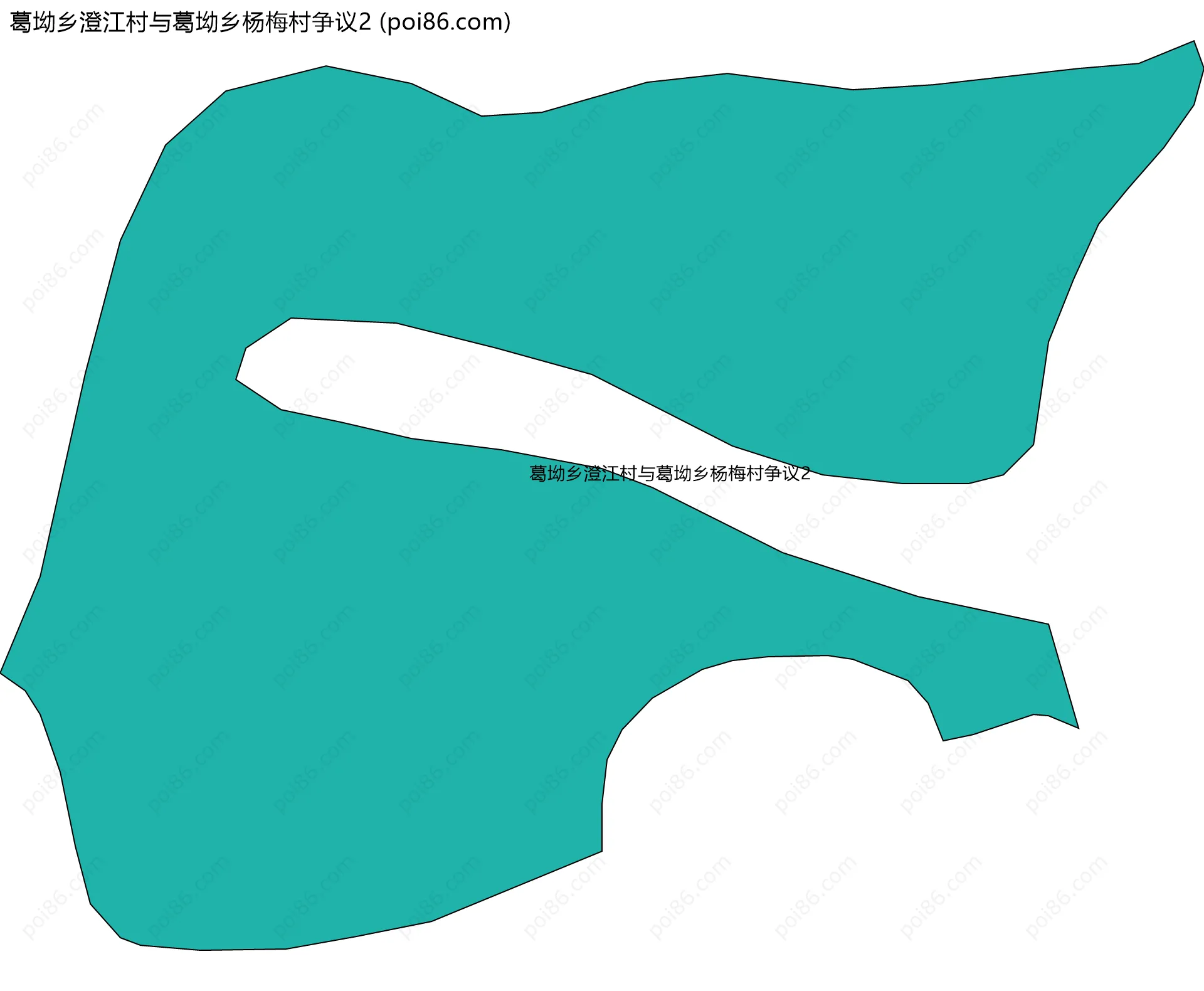 葛坳乡澄江村与葛坳乡杨梅村争议2边界地图