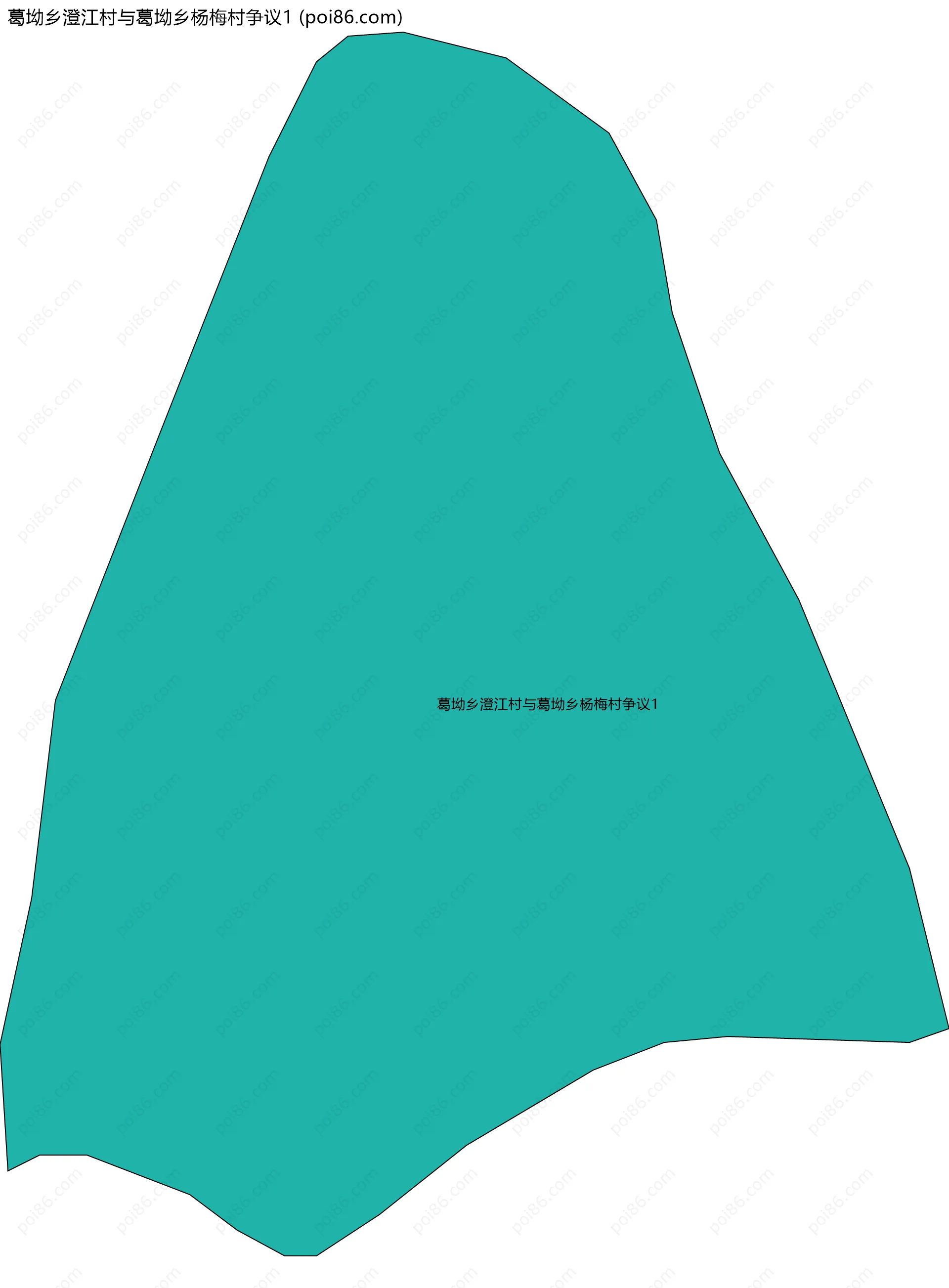 葛坳乡澄江村与葛坳乡杨梅村争议1边界地图