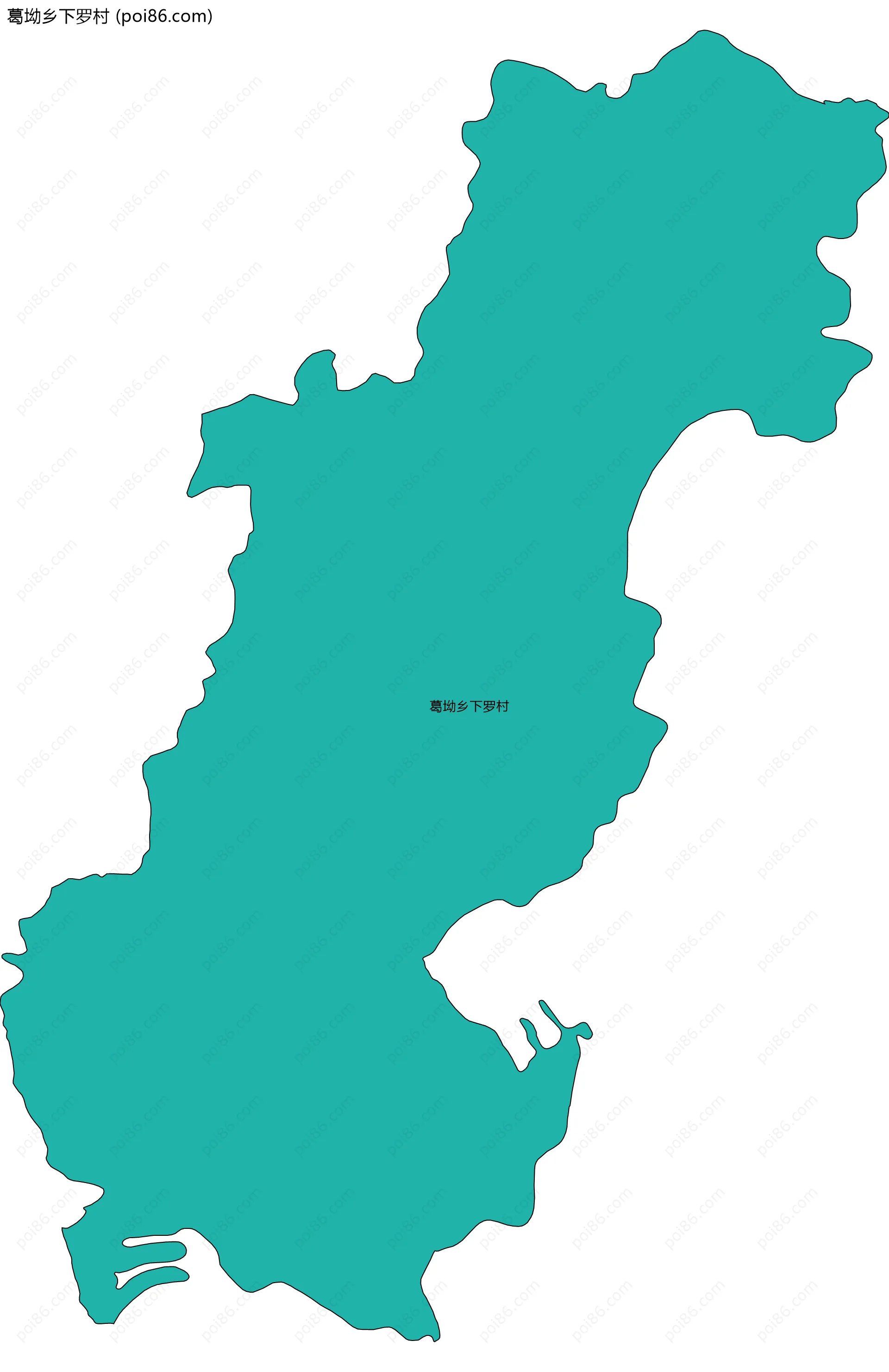 葛坳乡下罗村边界地图