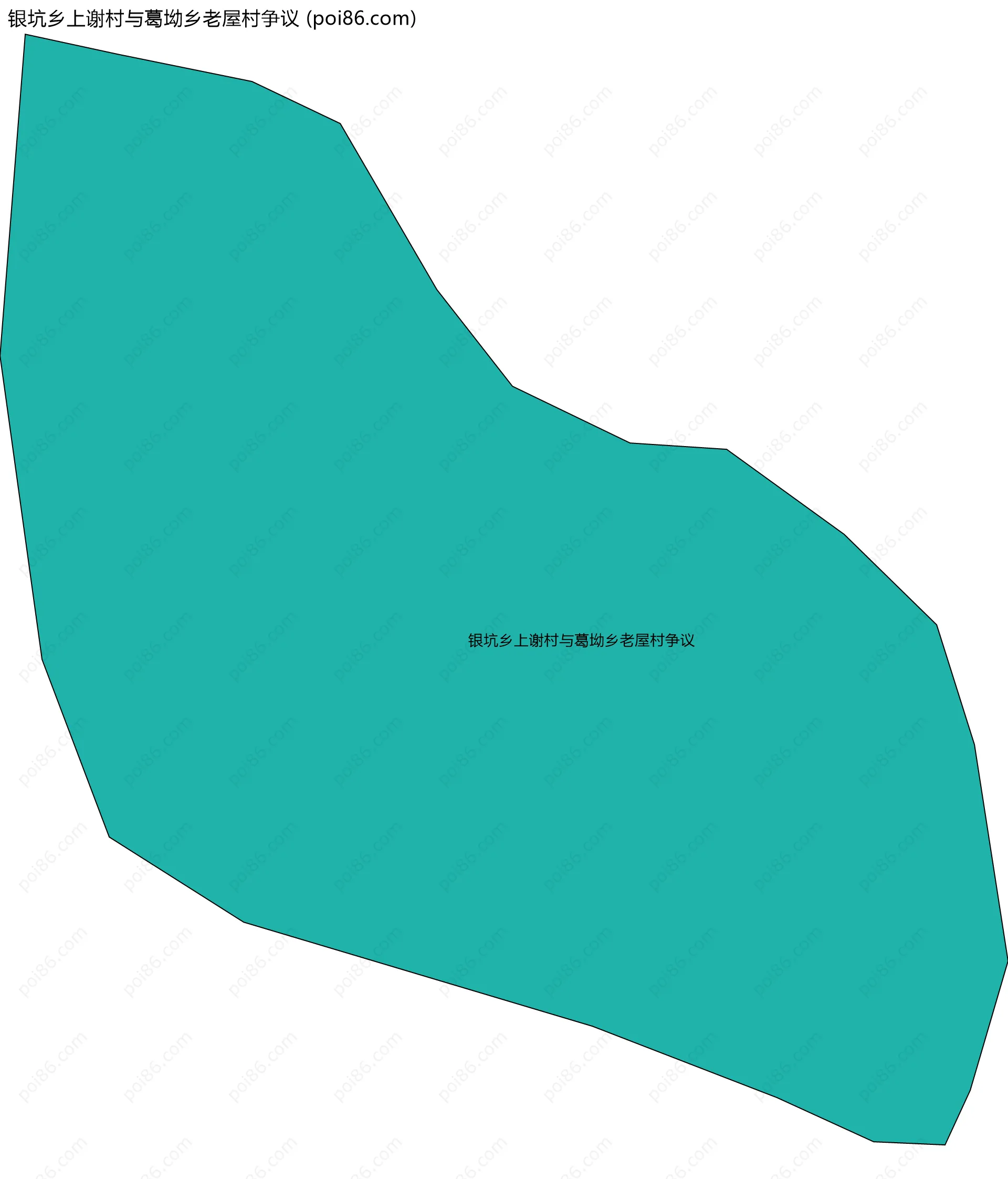 银坑乡上谢村与葛坳乡老屋村争议边界地图