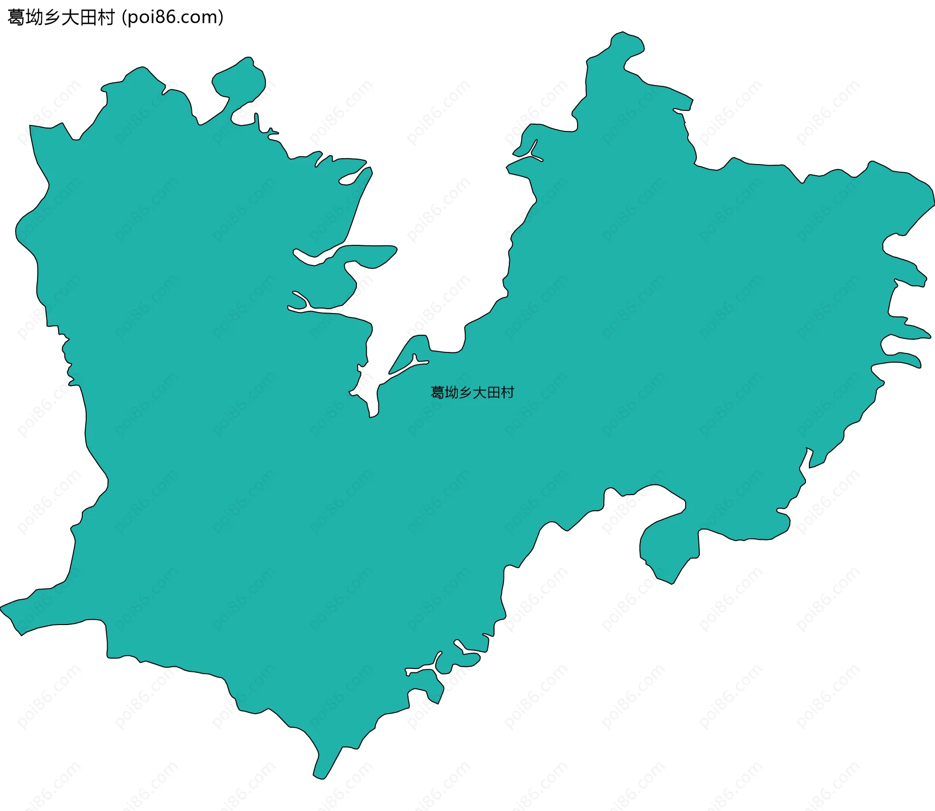 葛坳乡大田村边界地图