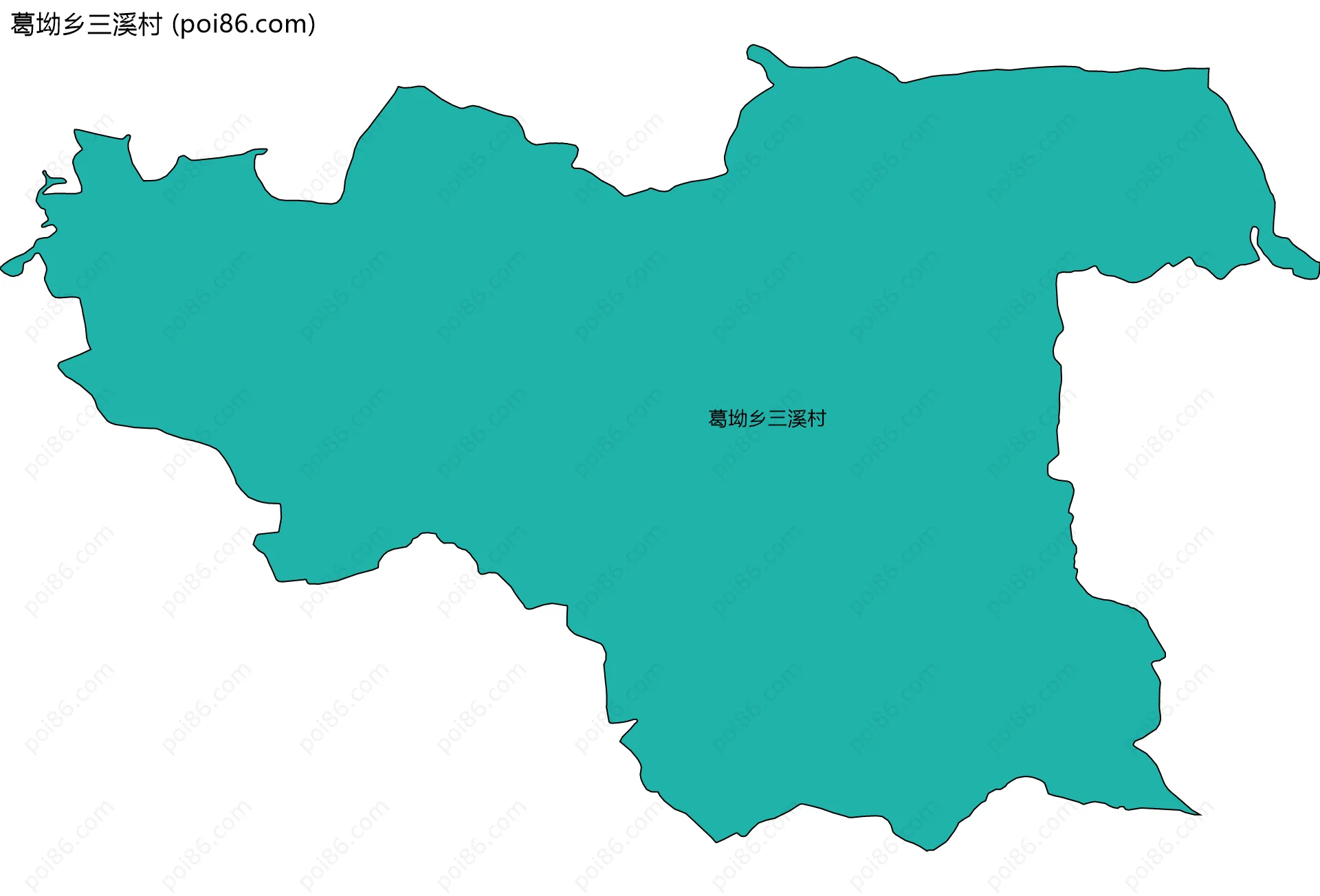 葛坳乡三溪村边界地图