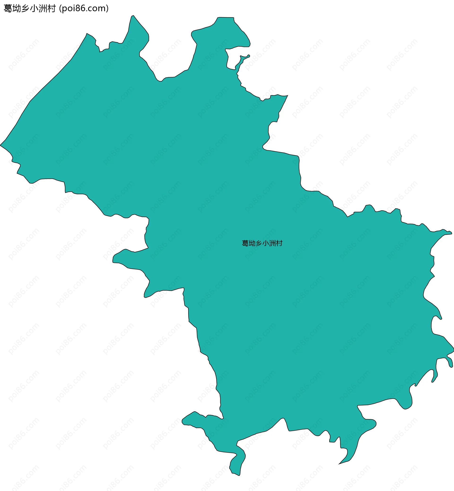 葛坳乡小洲村边界地图