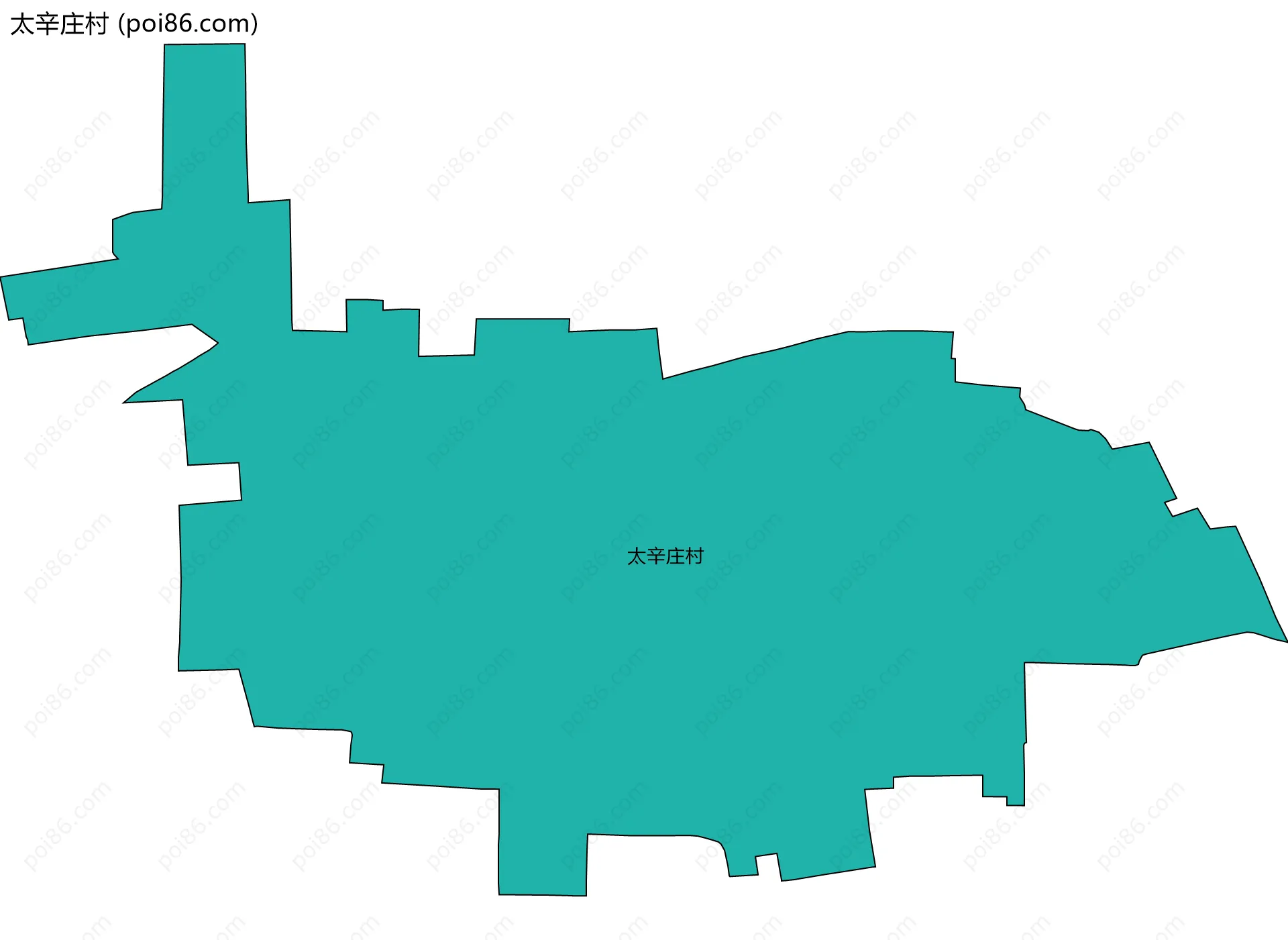 太辛庄村边界地图