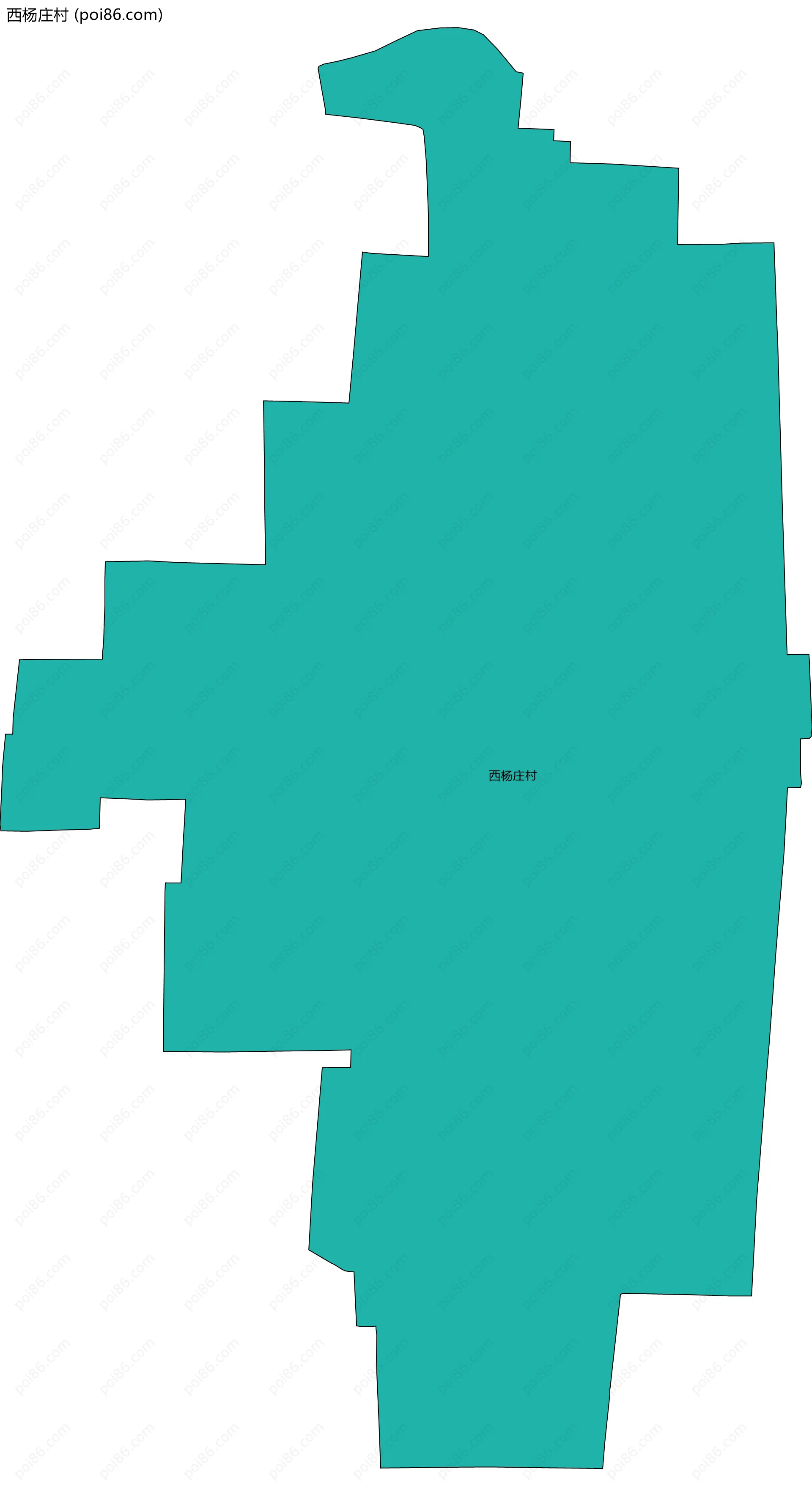 西杨庄村边界地图