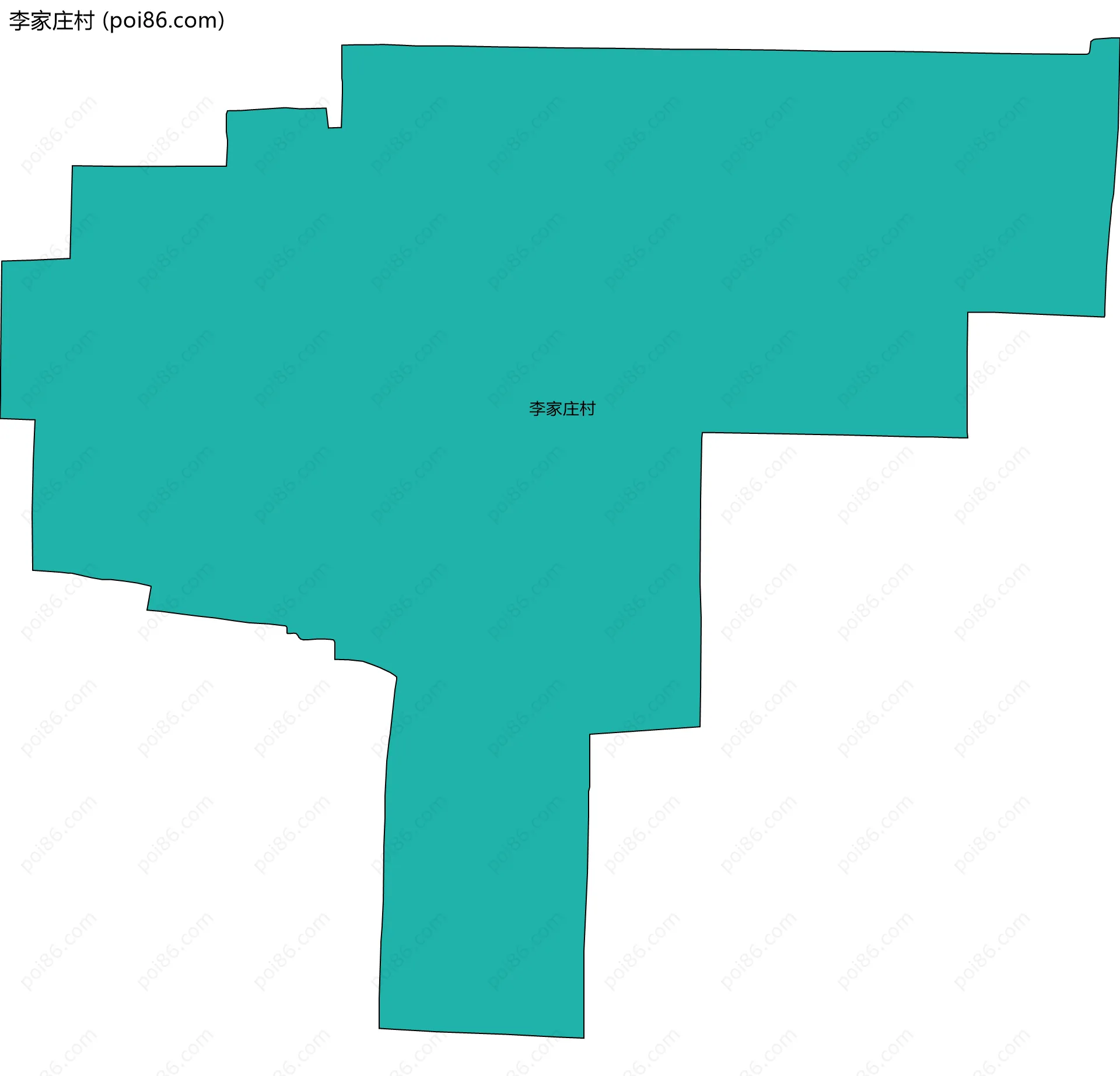 李家庄村边界地图