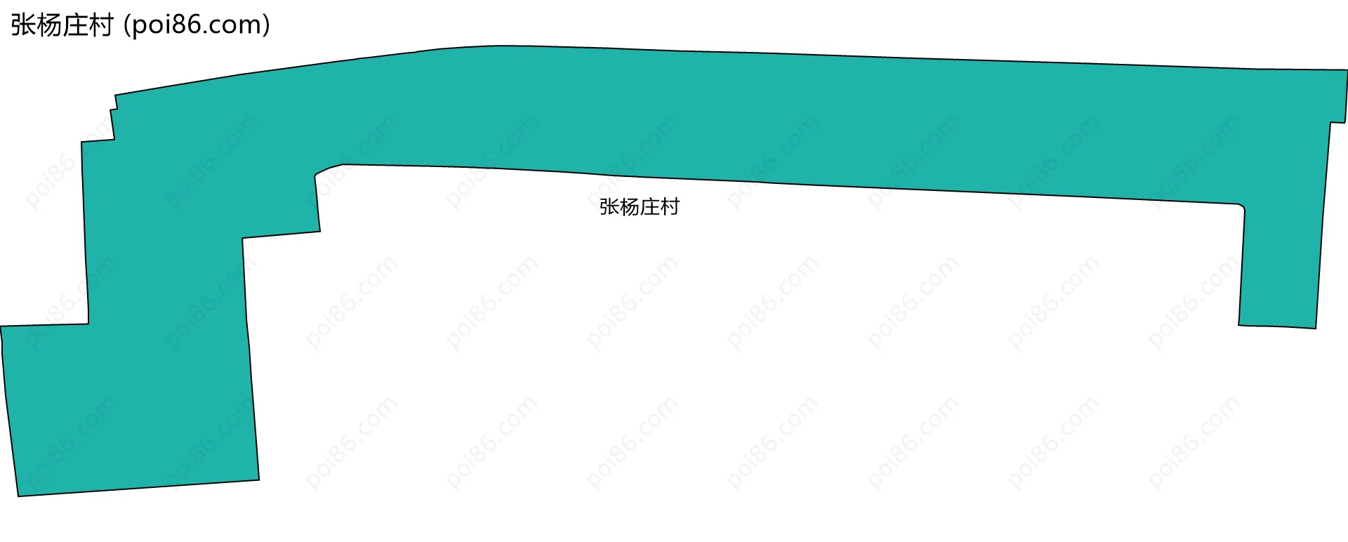 张杨庄村边界地图