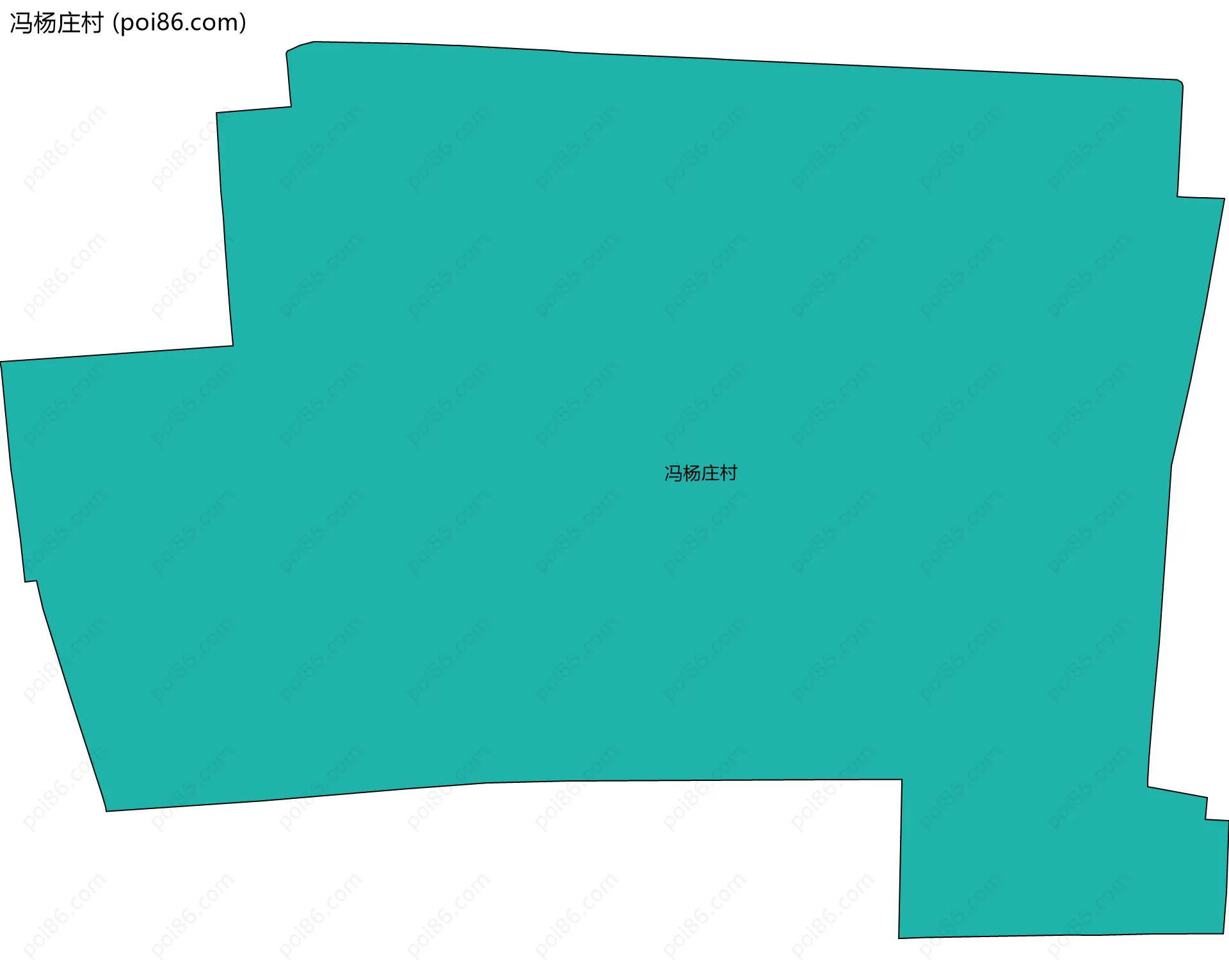 冯杨庄村边界地图