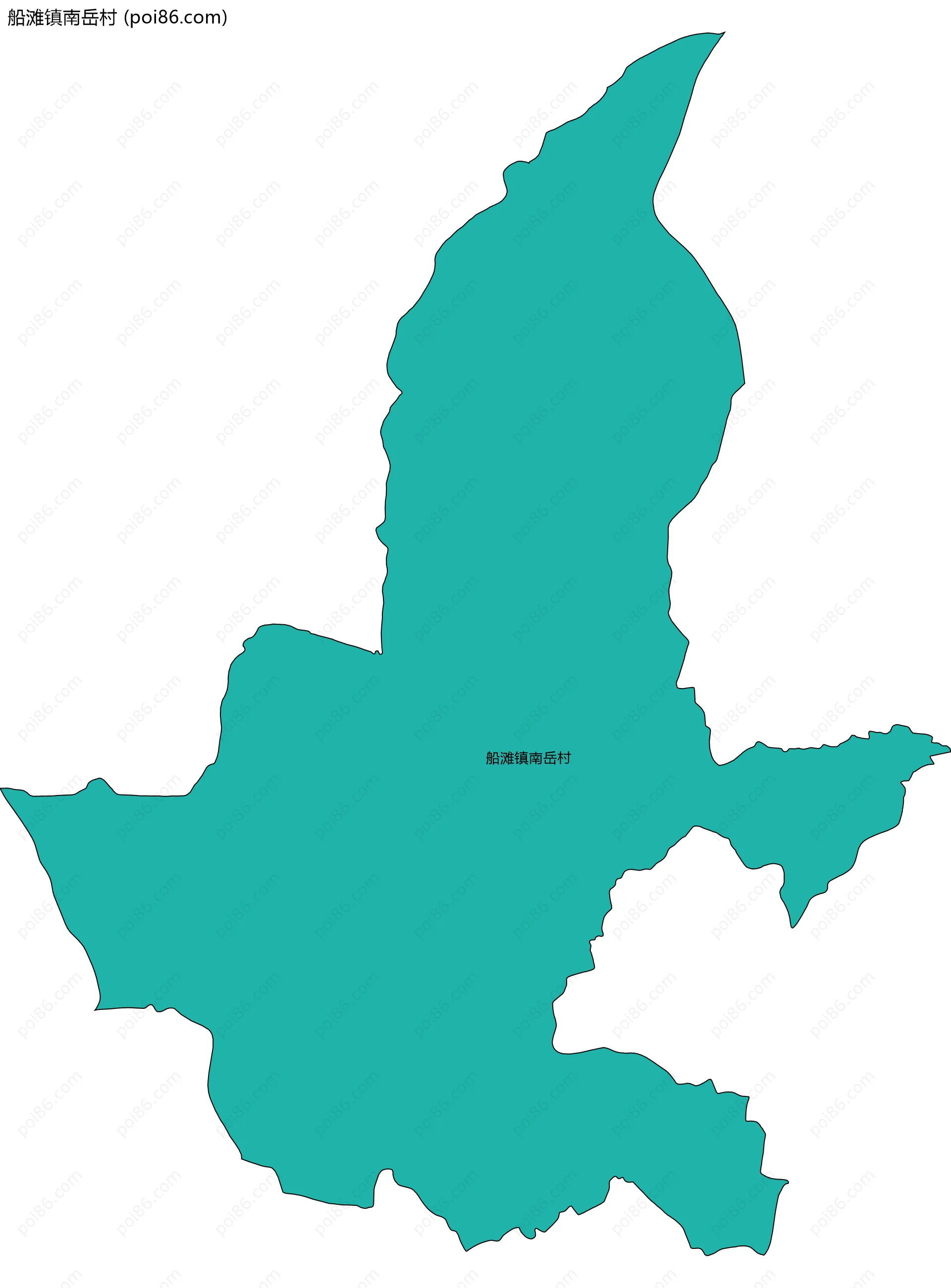 船滩镇南岳村边界地图