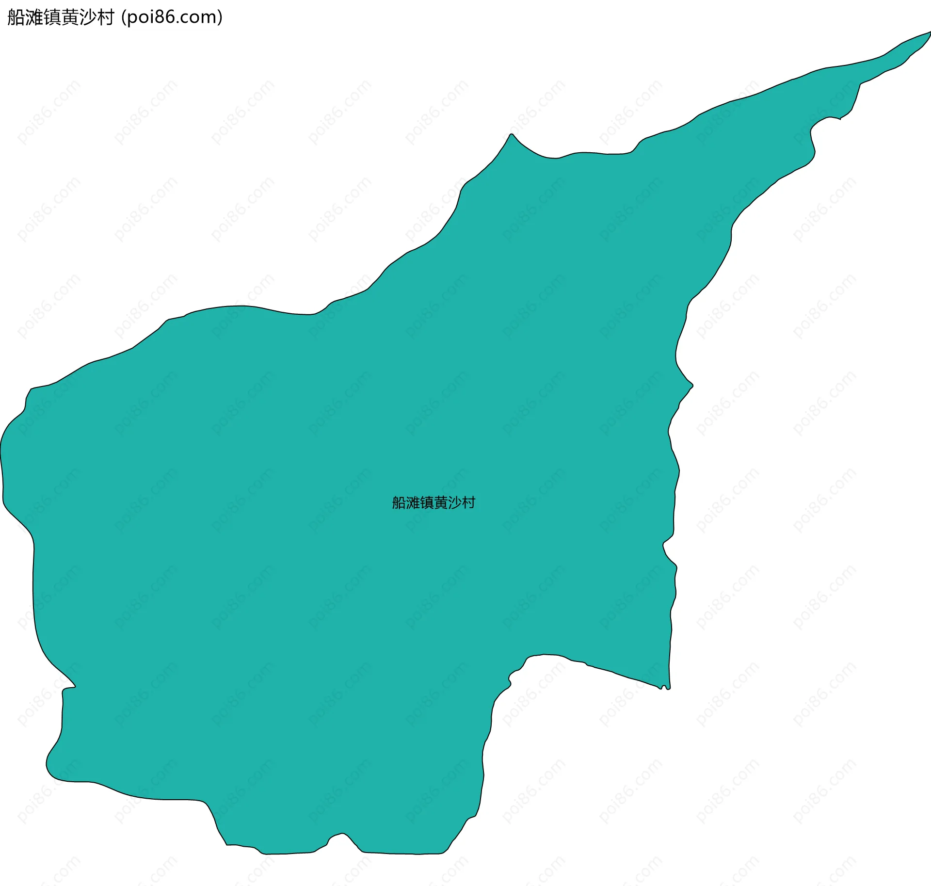 船滩镇黄沙村边界地图