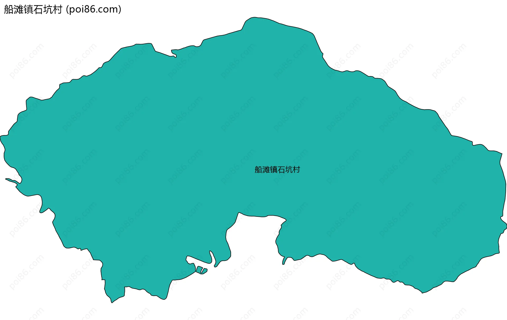 船滩镇石坑村边界地图
