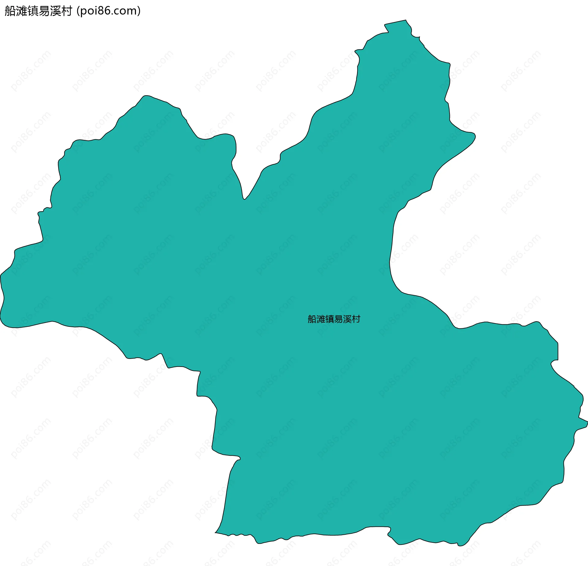 船滩镇易溪村边界地图