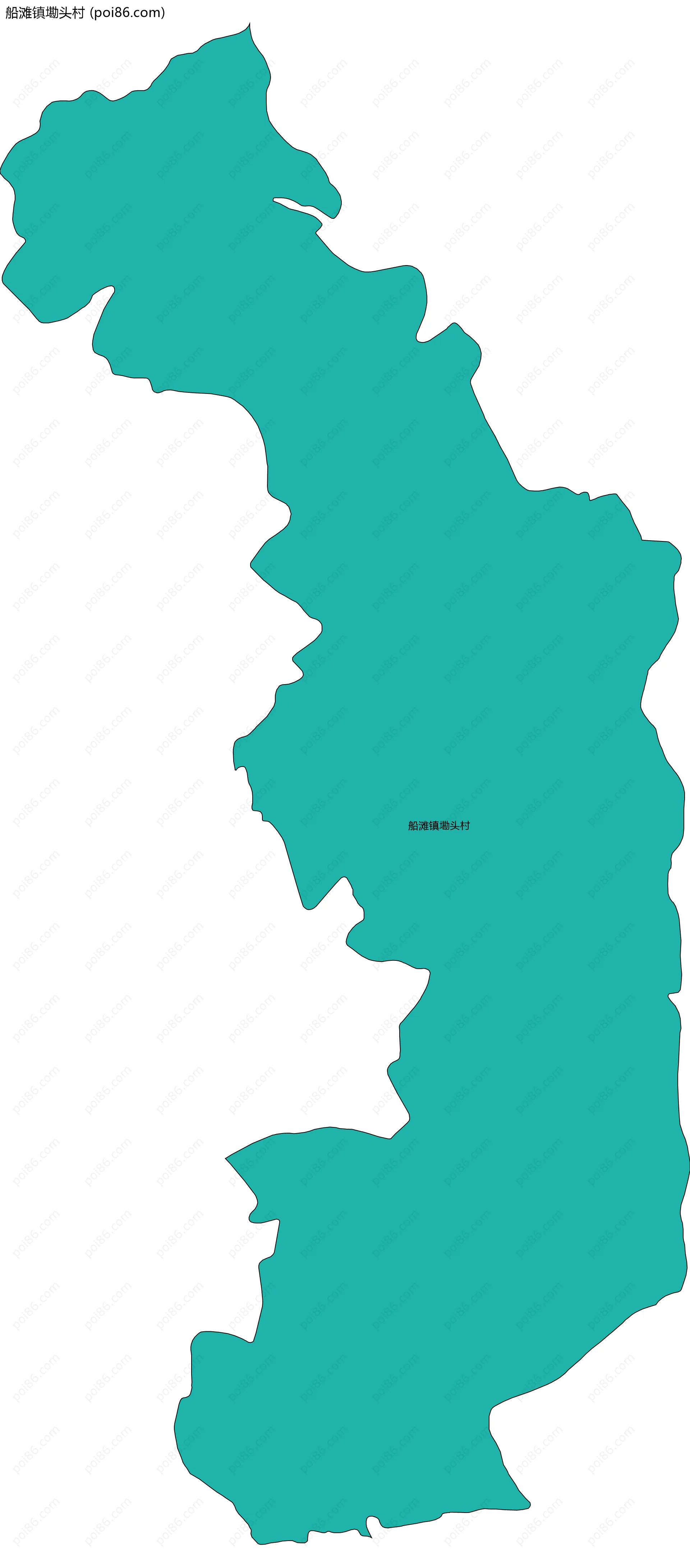 船滩镇墈头村边界地图