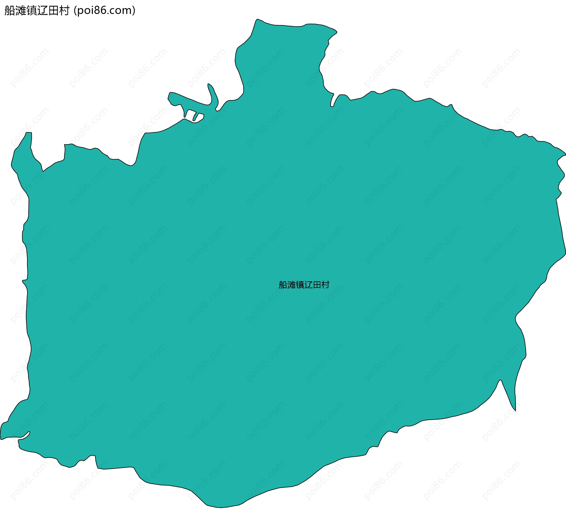 船滩镇辽田村边界地图