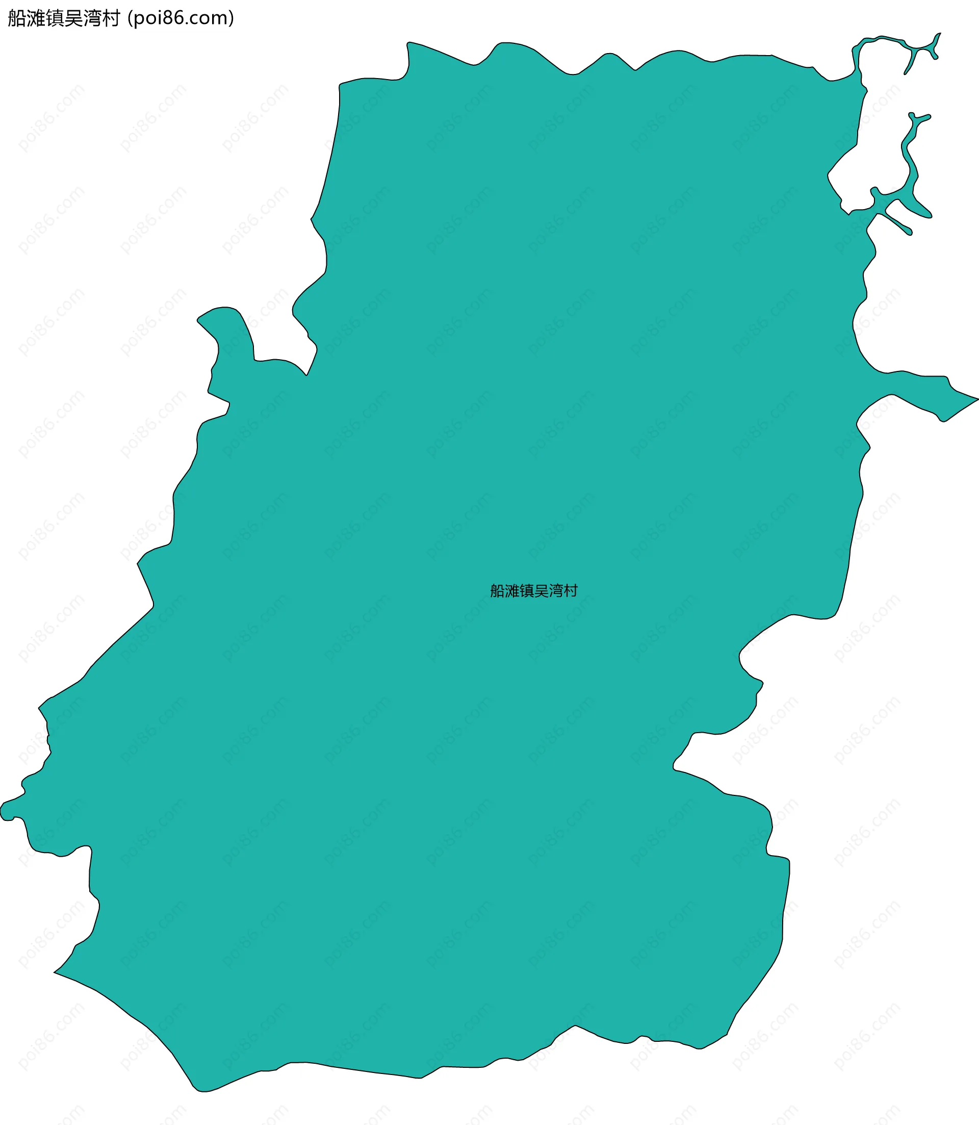 船滩镇吴湾村边界地图
