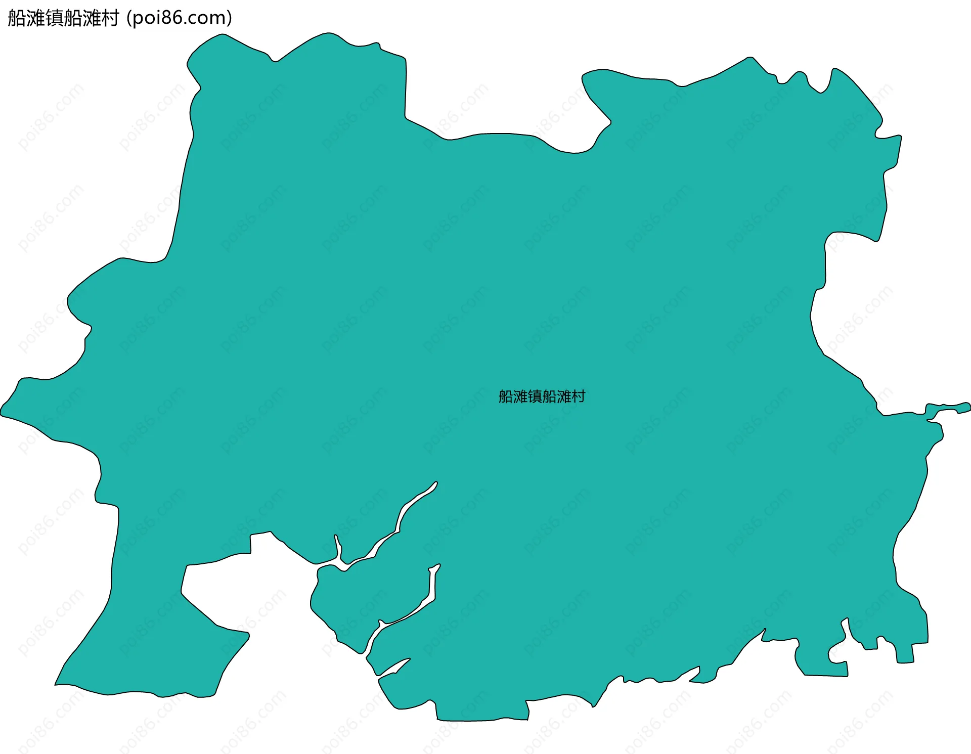 船滩镇船滩村边界地图
