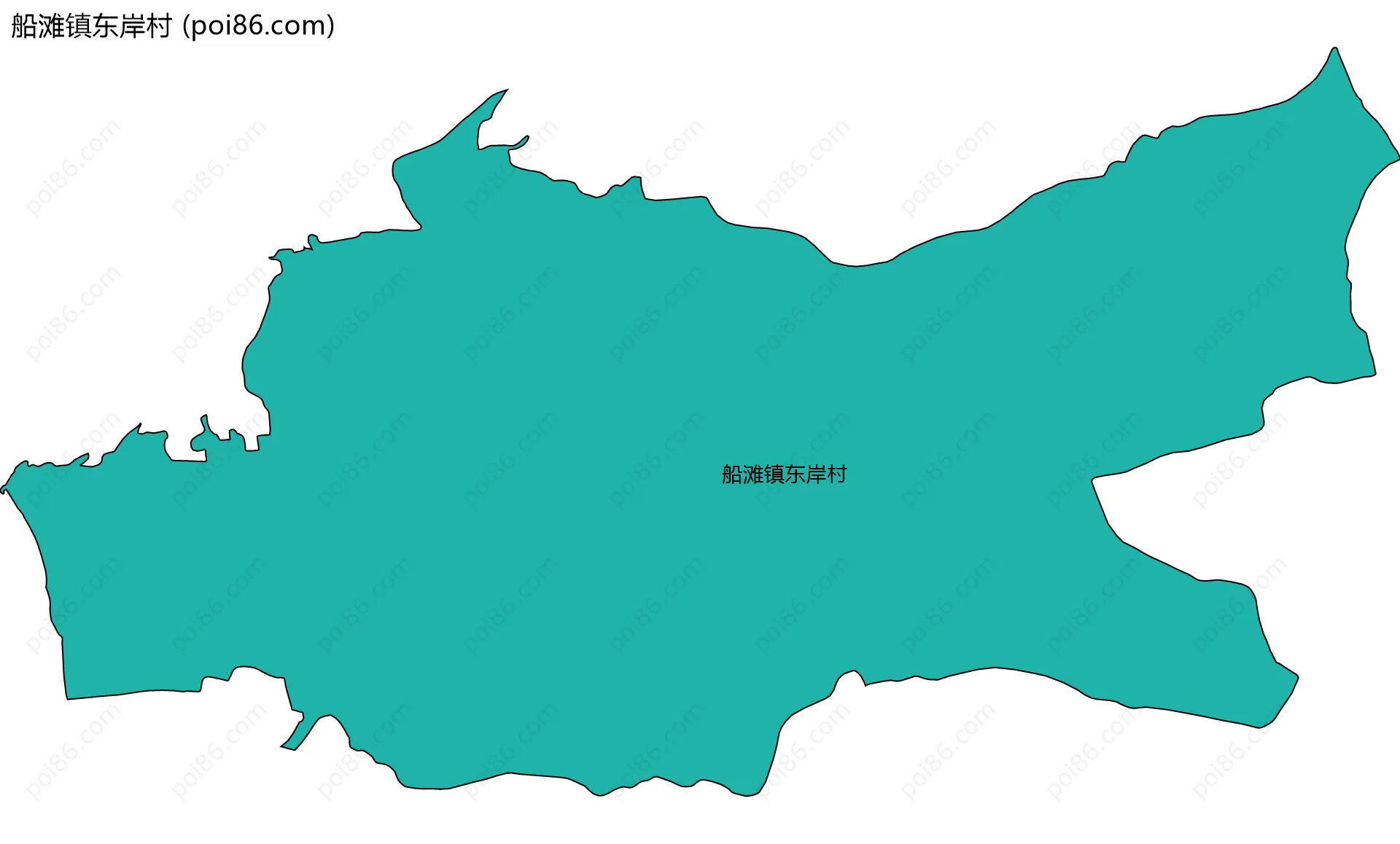 船滩镇东岸村边界地图