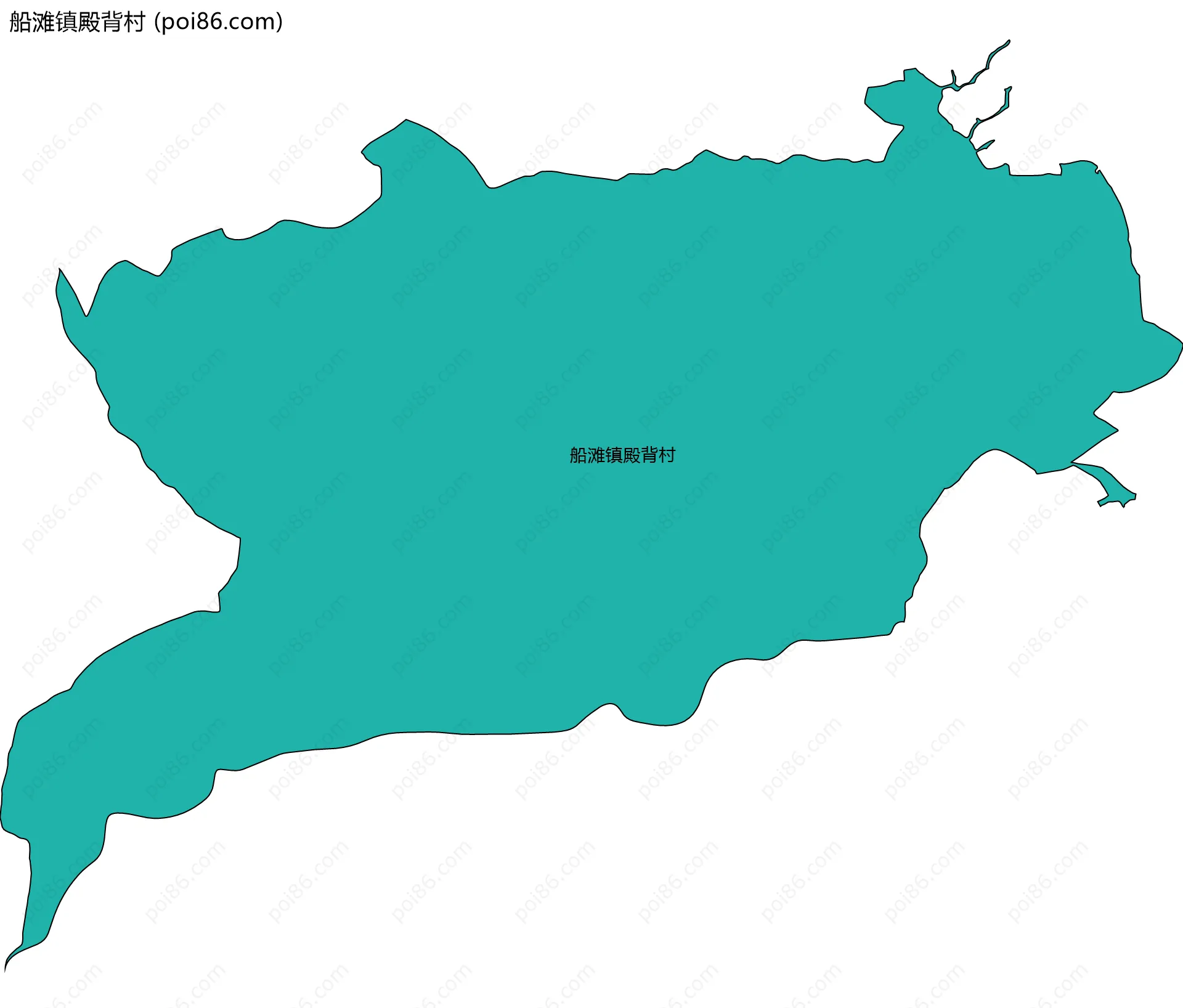 船滩镇殿背村边界地图