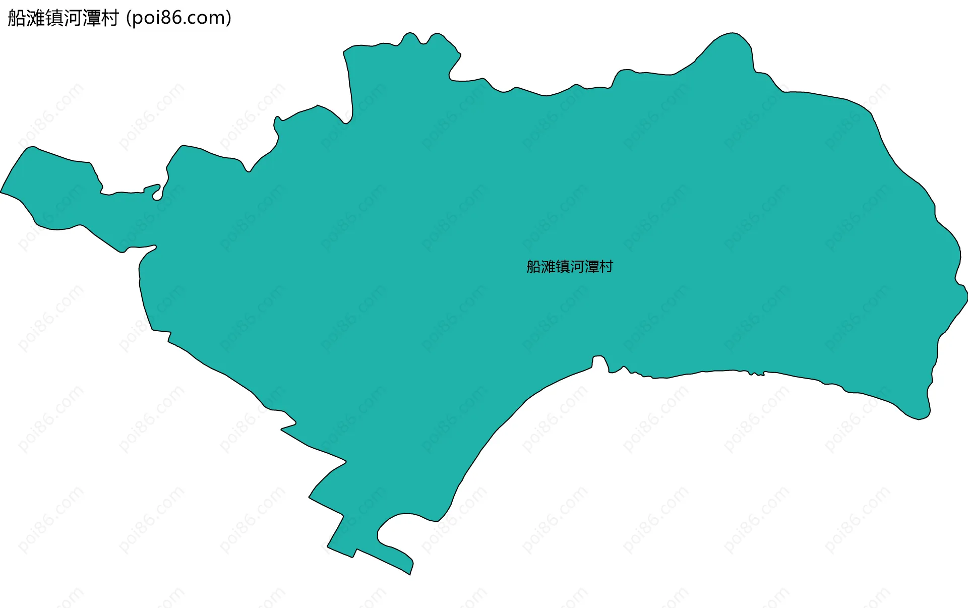 船滩镇河潭村边界地图
