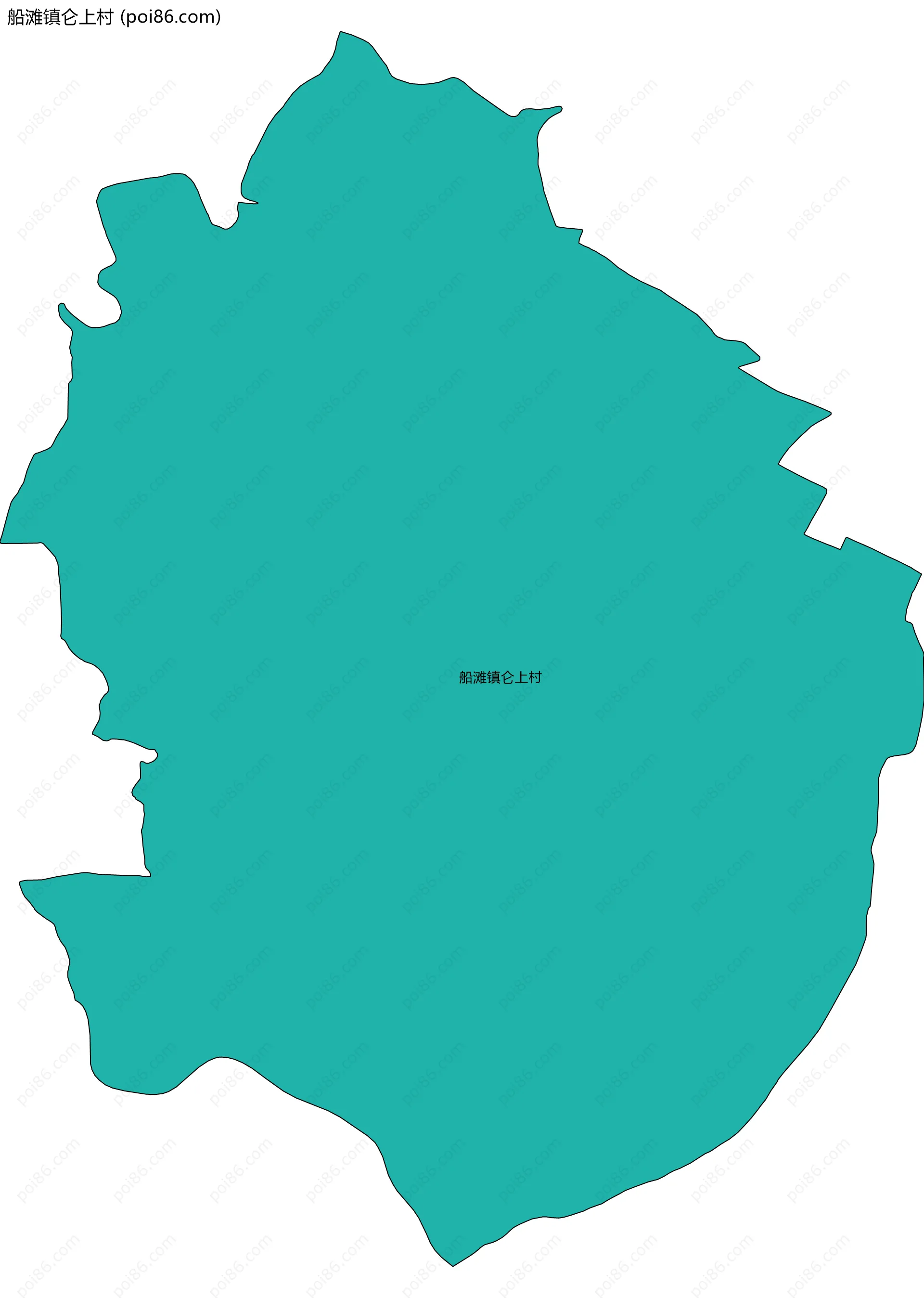 船滩镇仑上村边界地图