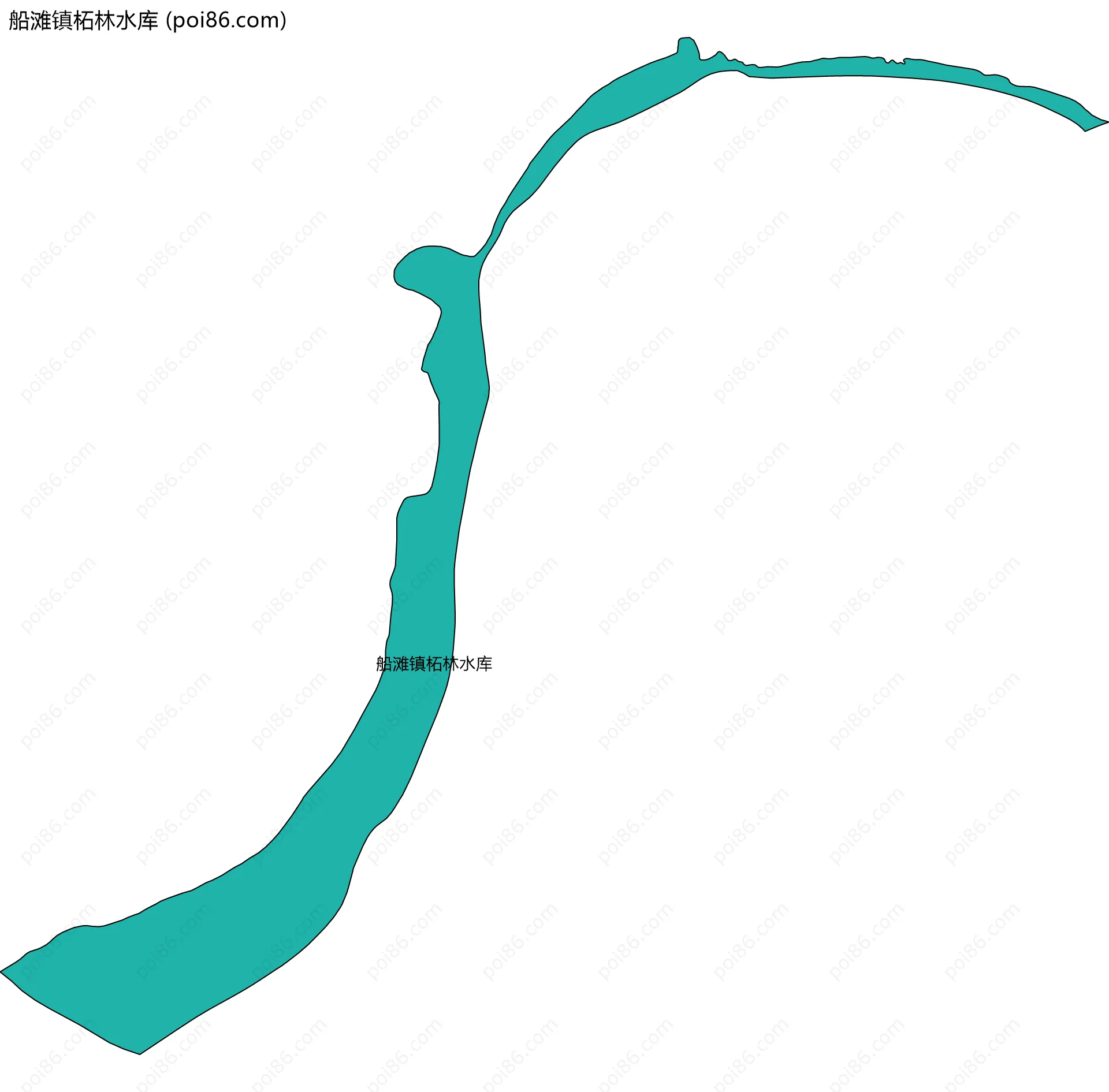 船滩镇柘林水库边界地图