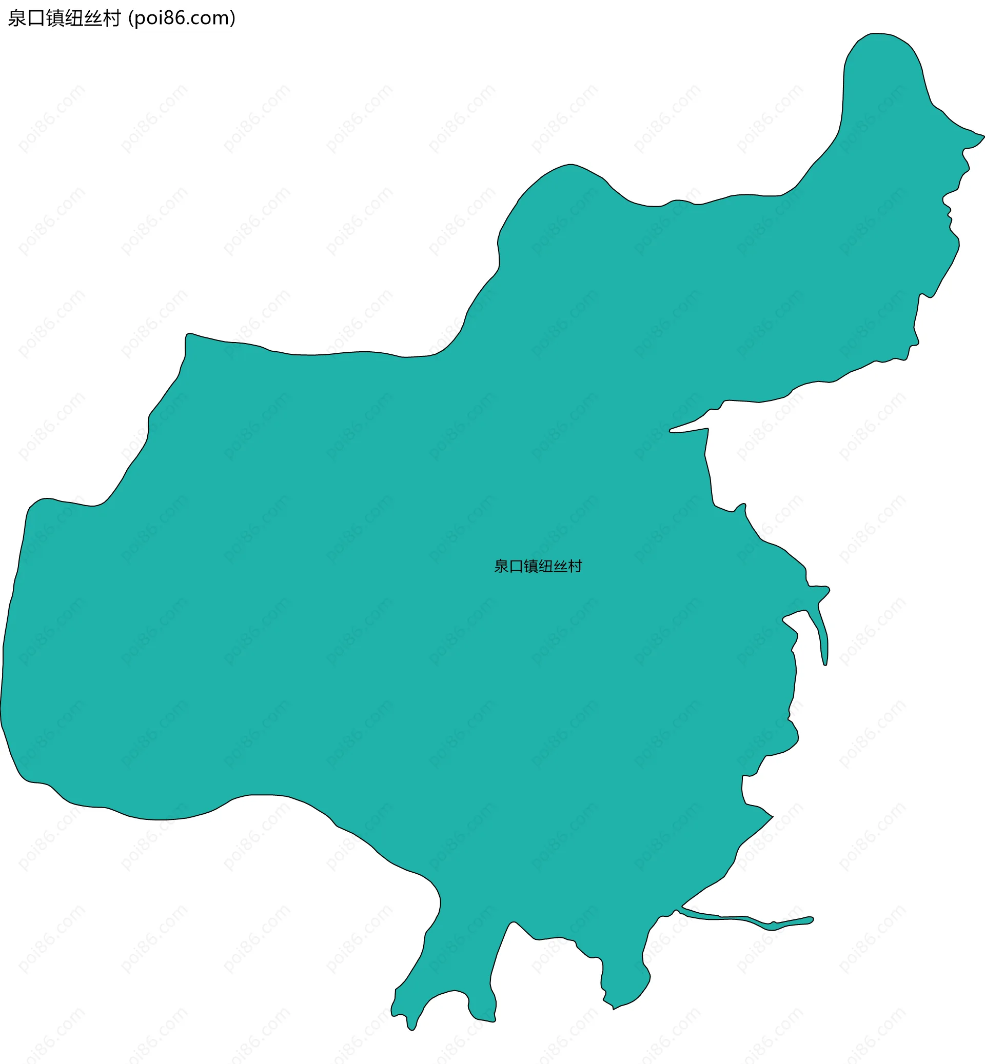 泉口镇纽丝村边界地图