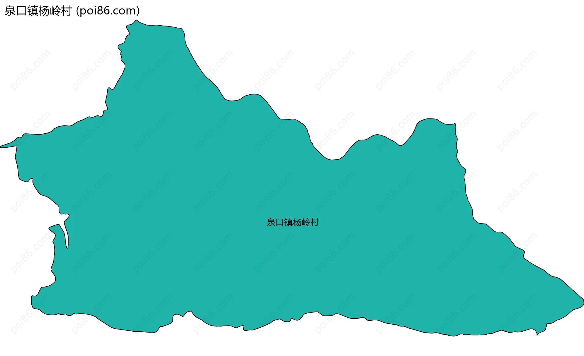 泉口镇杨岭村边界地图