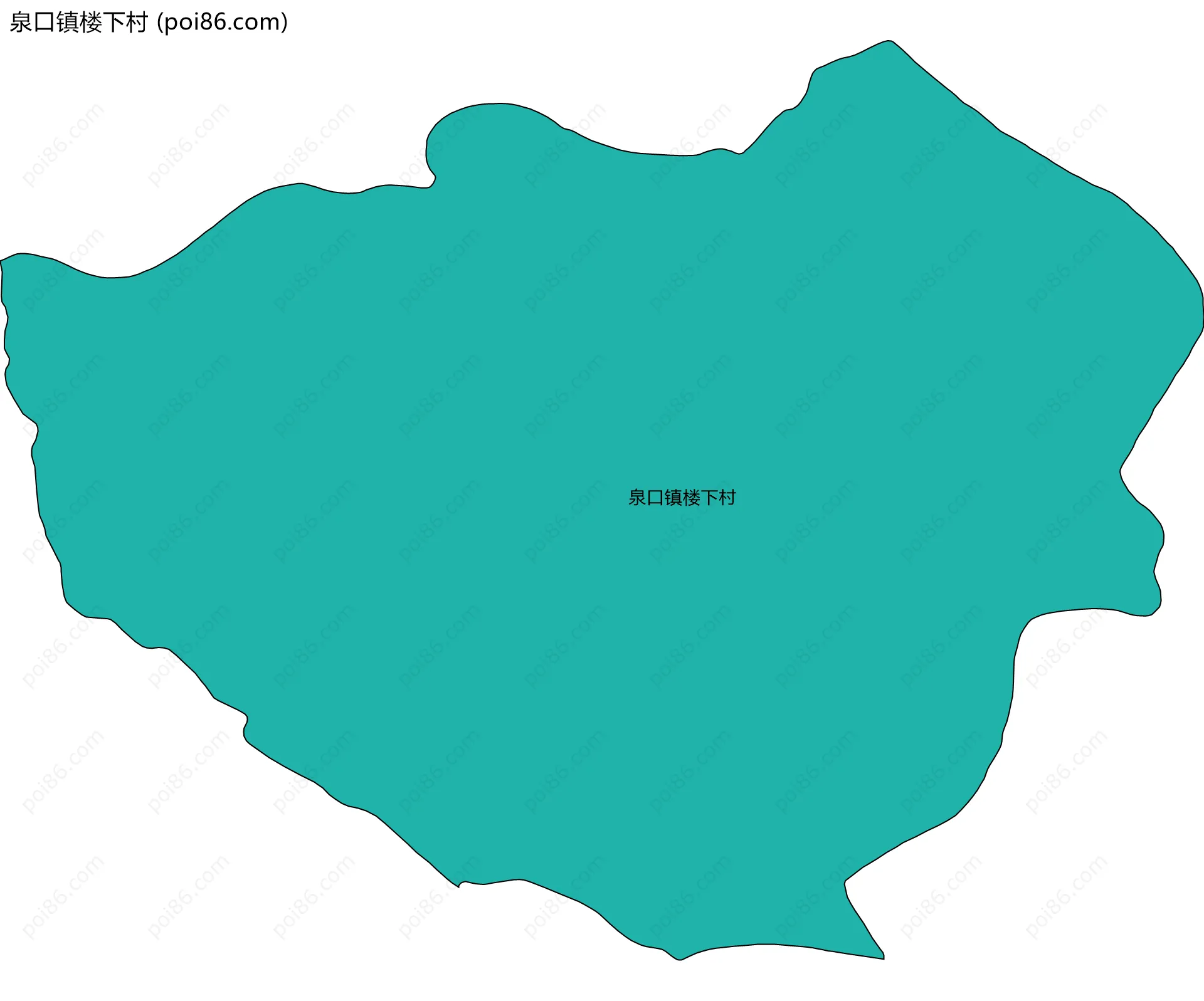 泉口镇楼下村边界地图