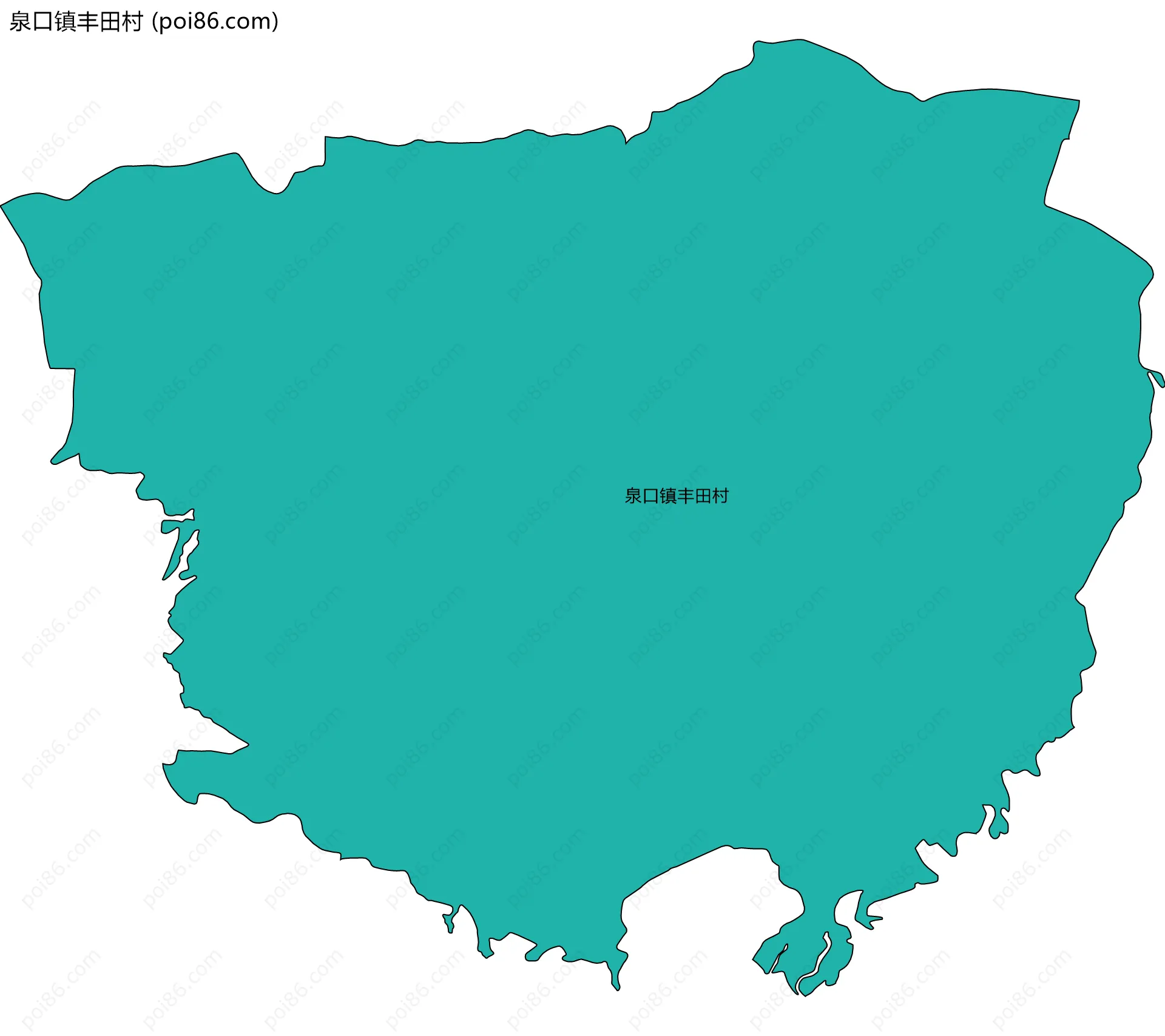 泉口镇丰田村边界地图
