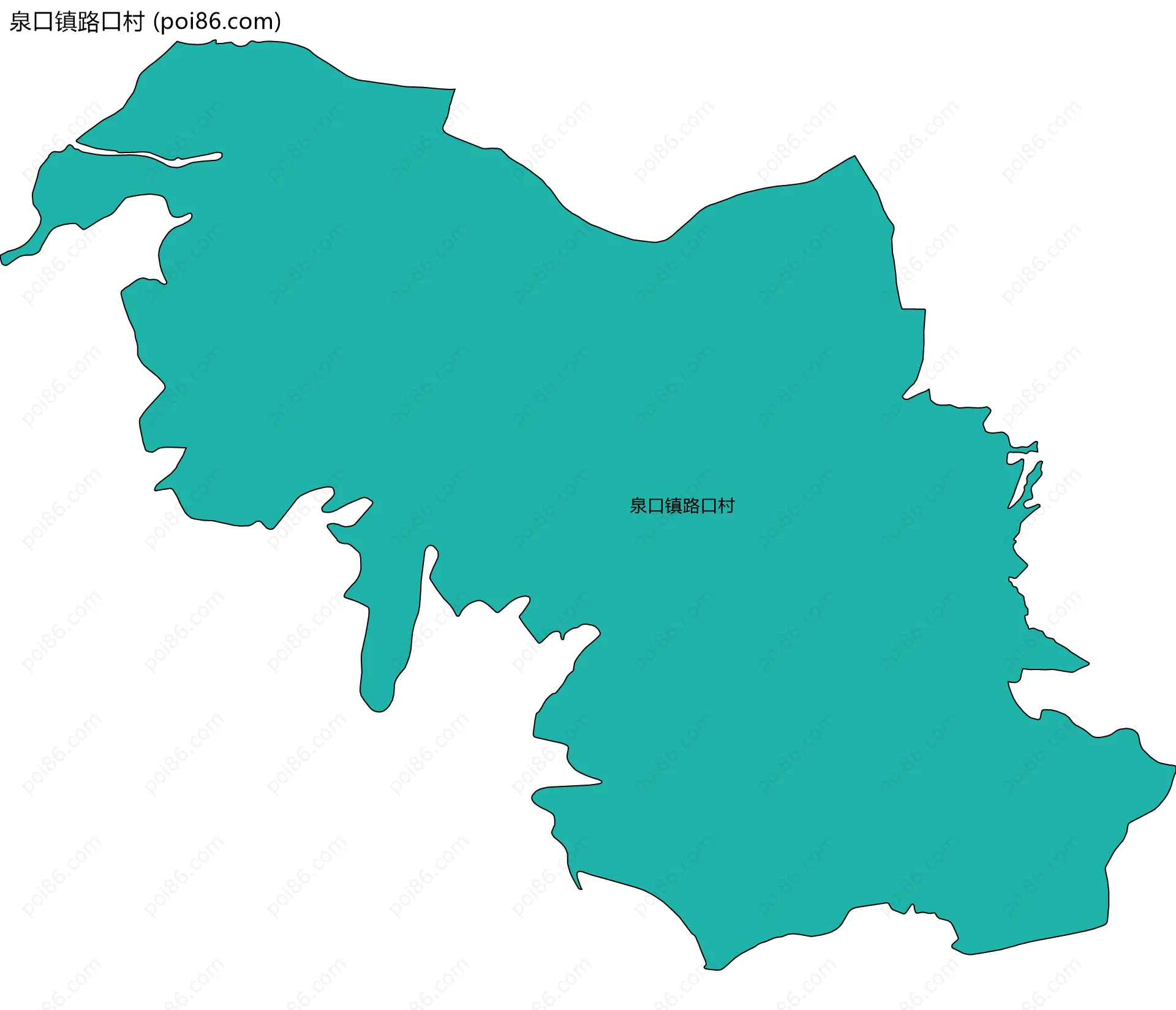 泉口镇路口村边界地图