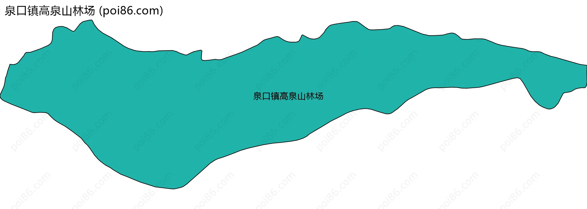 泉口镇高泉山林场边界地图