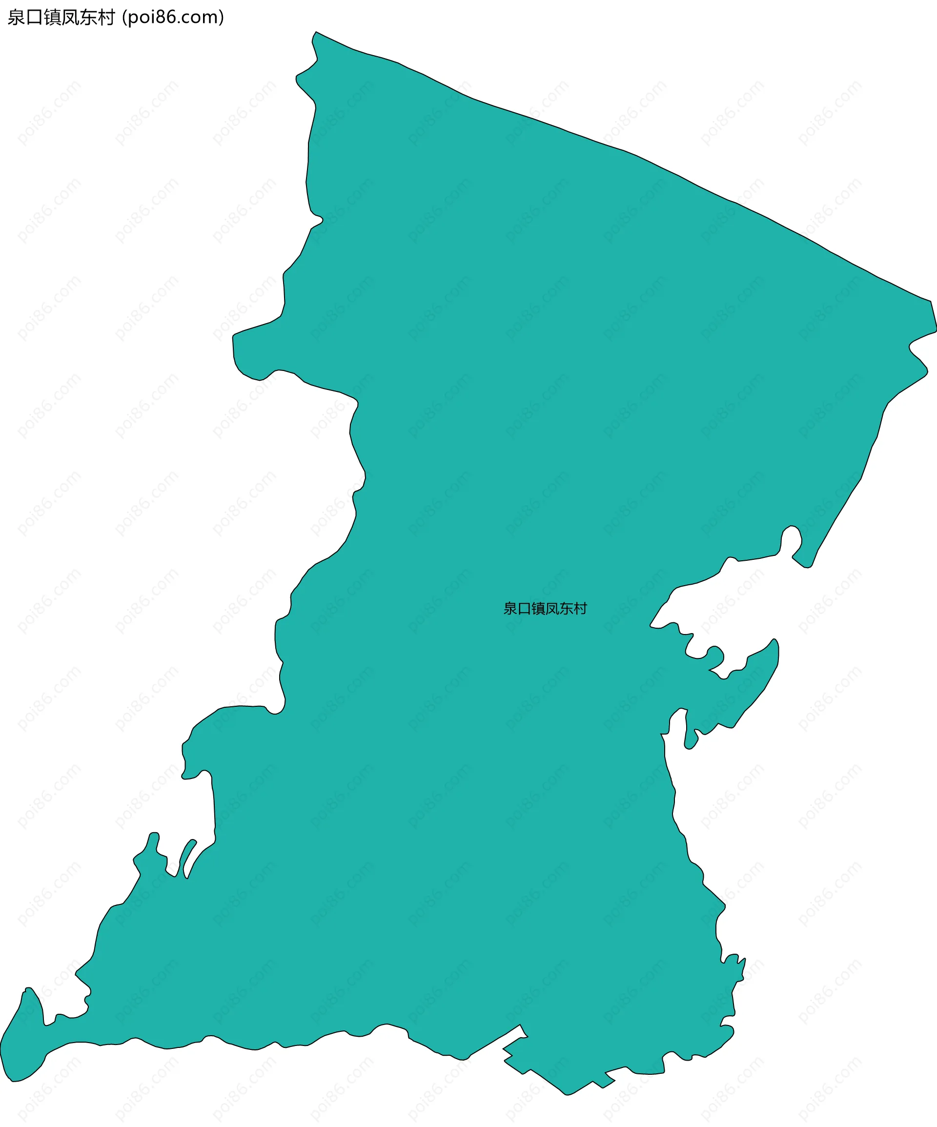 泉口镇凤东村边界地图